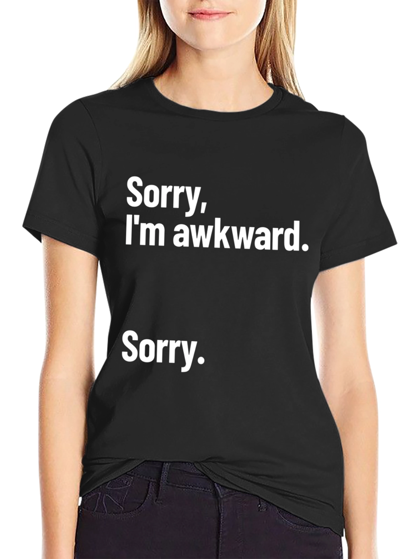 Sorry Im Awkward. Funny Graphic Tee