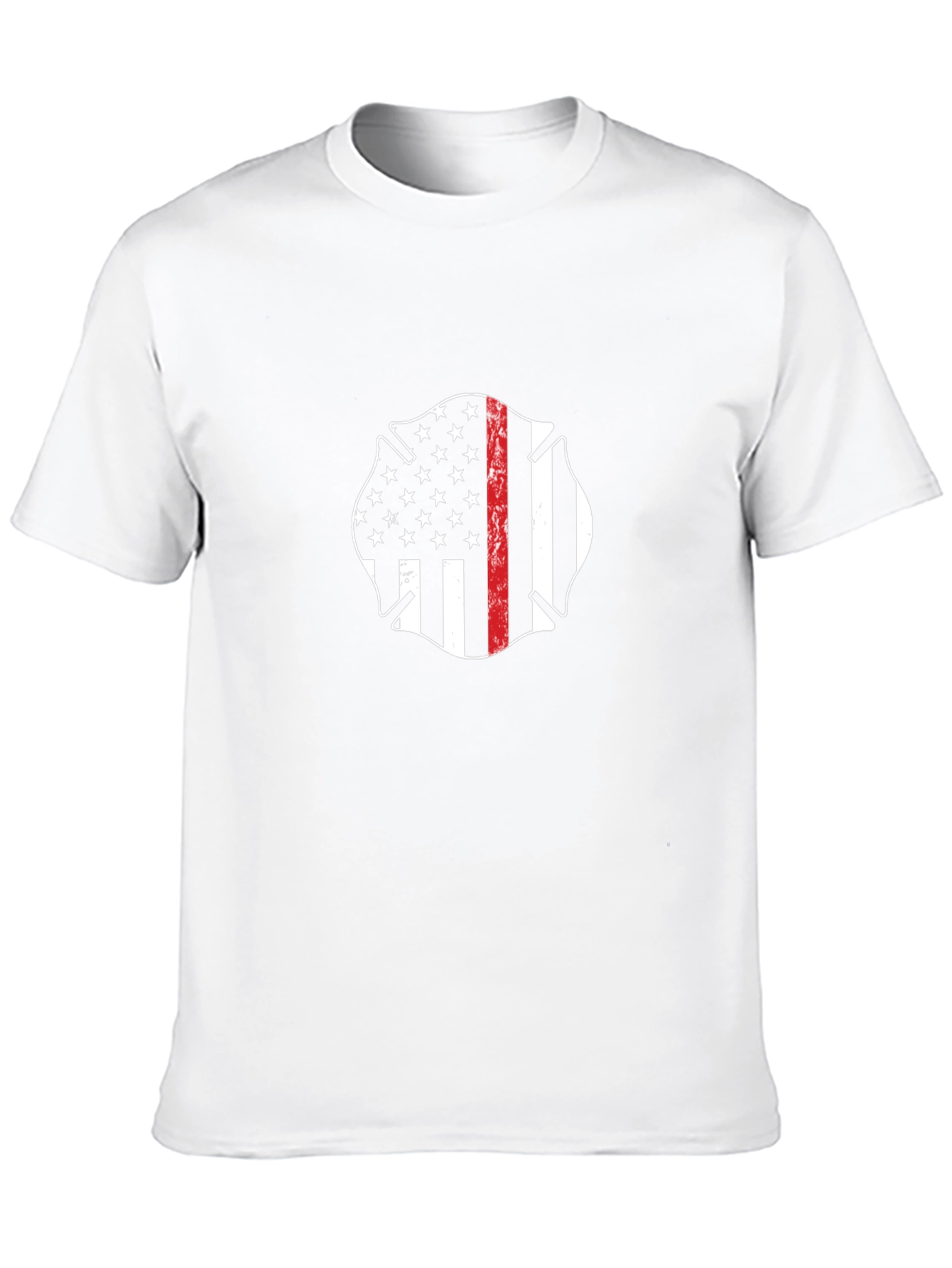 Firefighter Maltese Cross Flag T-Shirt