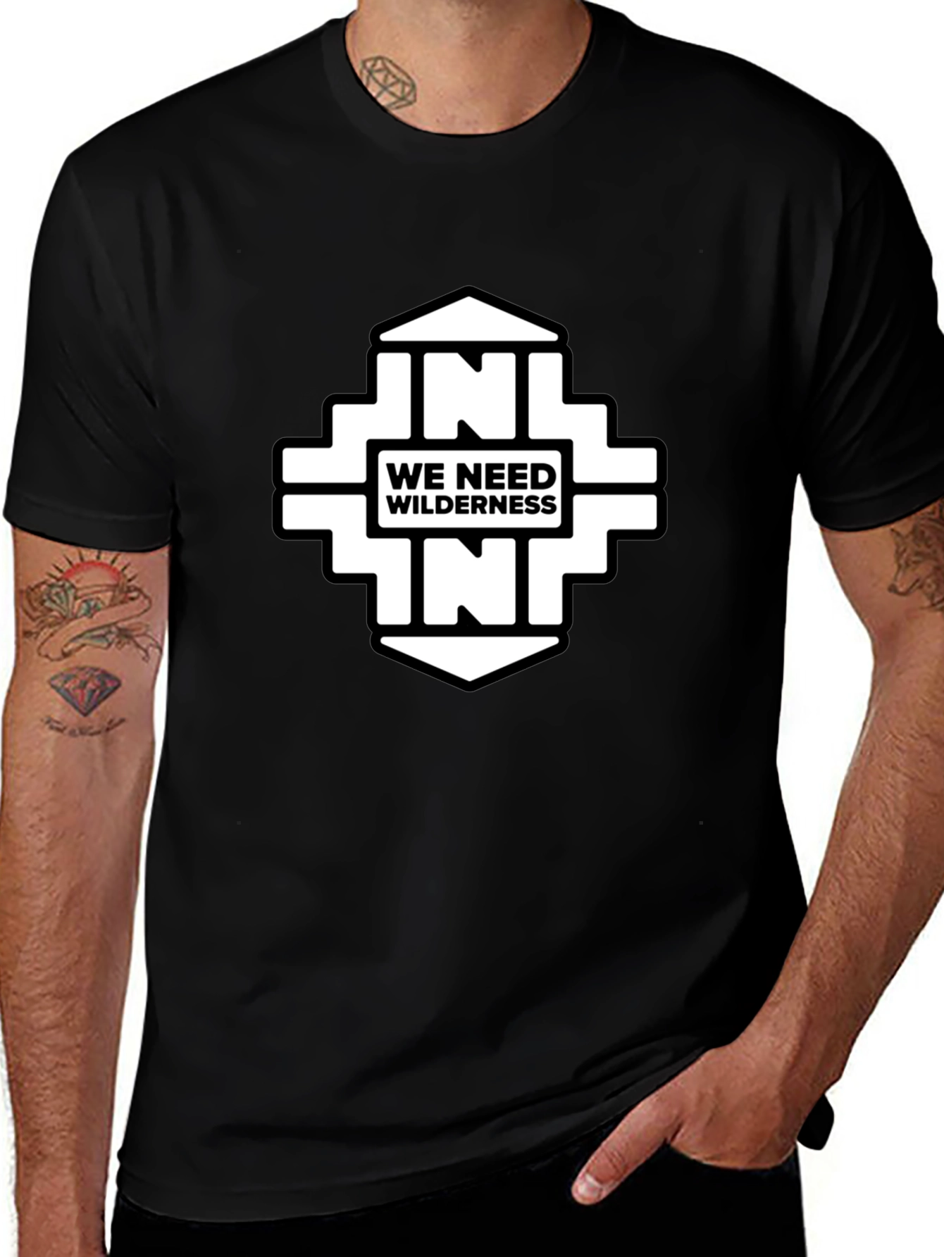We Need Wilderness Black Graphic Tee