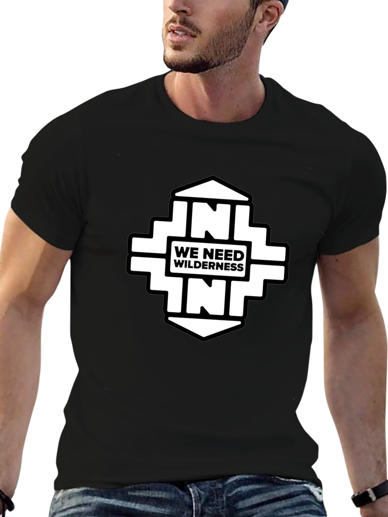We Need Wilderness Black Graphic Tee