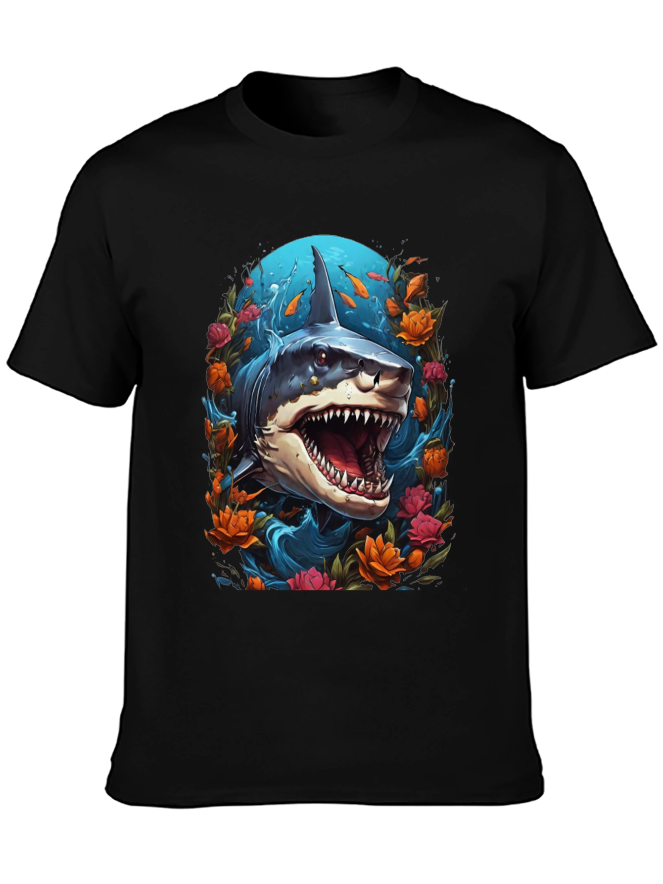 Shark Floral Graphic Tee