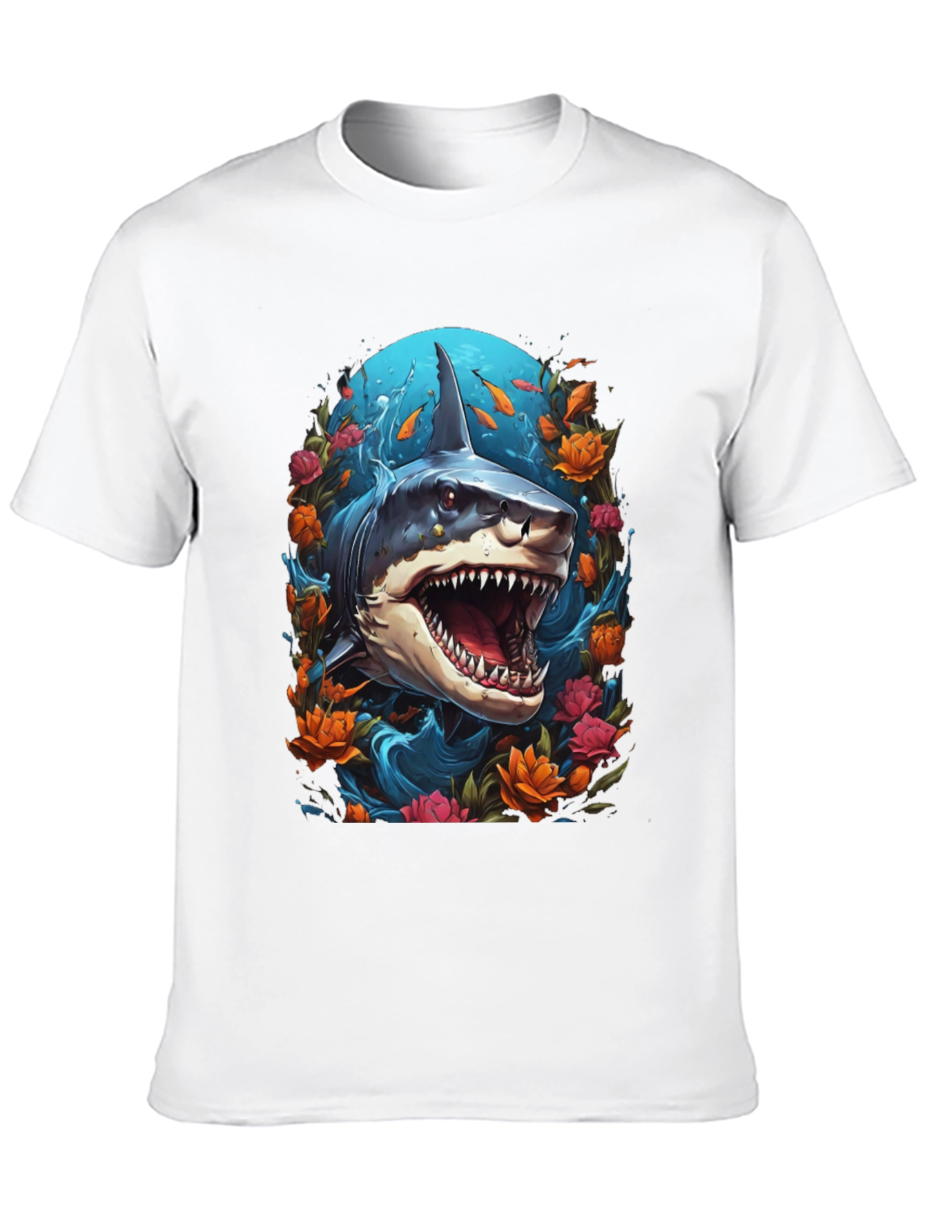 Shark Floral Graphic Tee