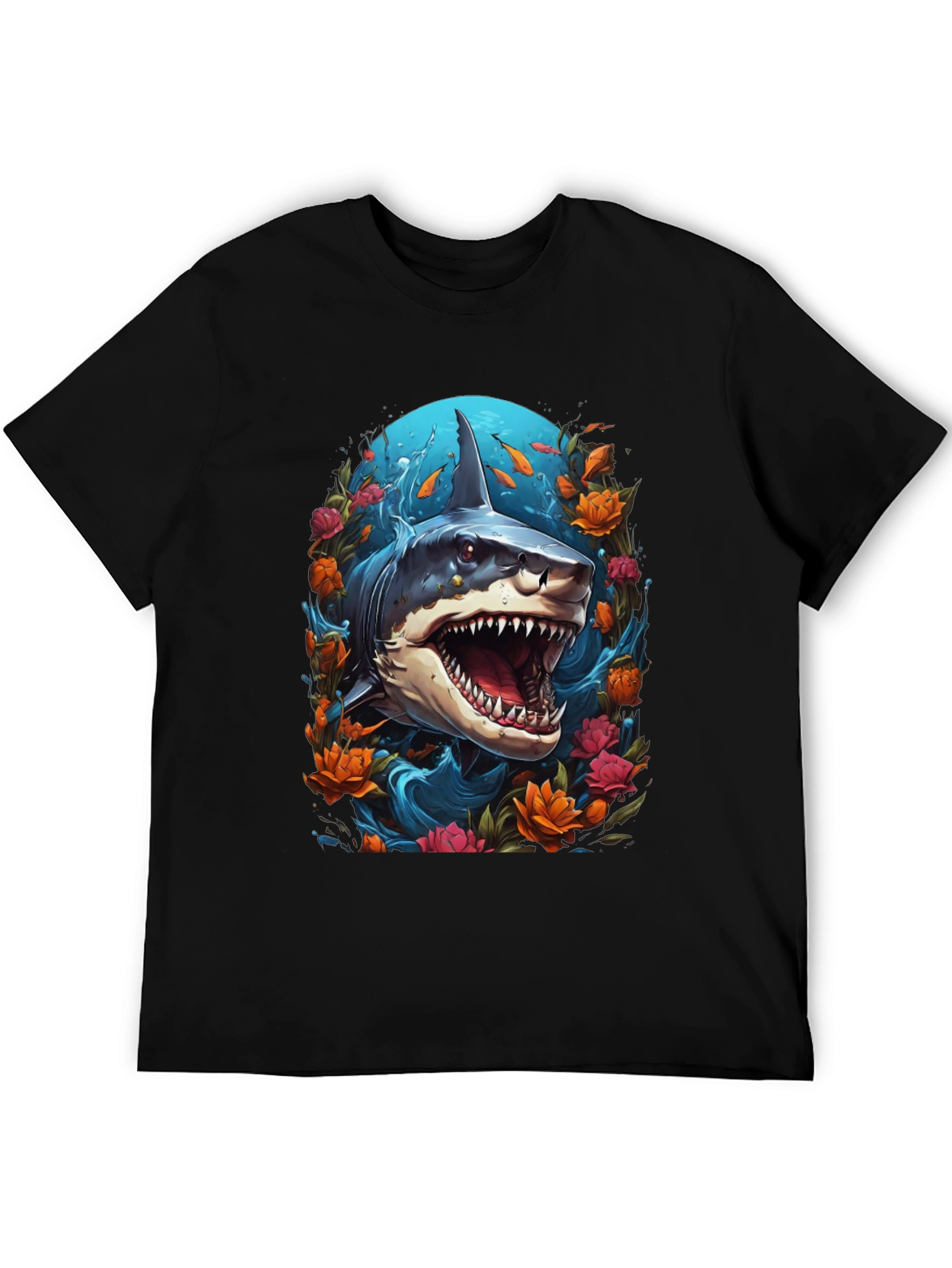 Shark Floral Graphic Tee