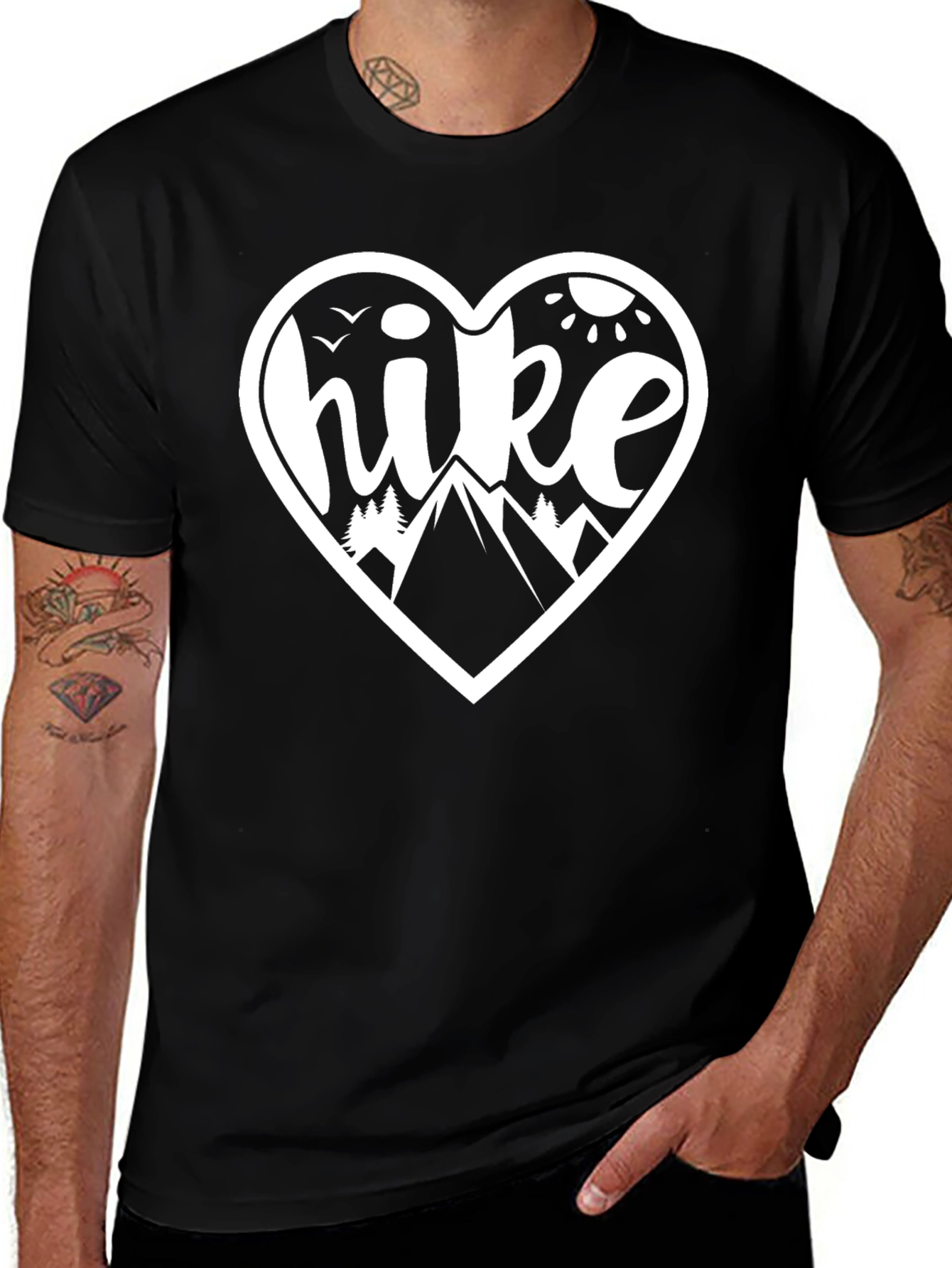 Hike Heart Graphic Tee - Adventure Awaits!