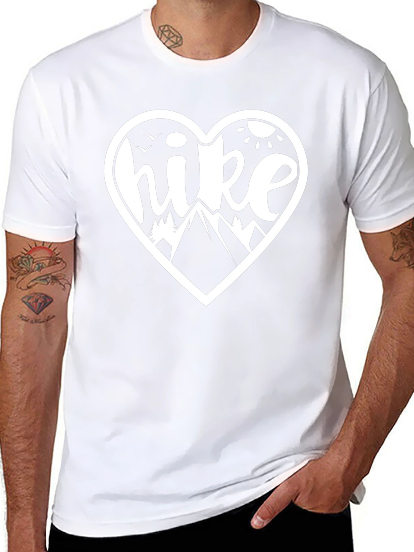 Hike Heart Graphic Tee - Adventure Awaits!