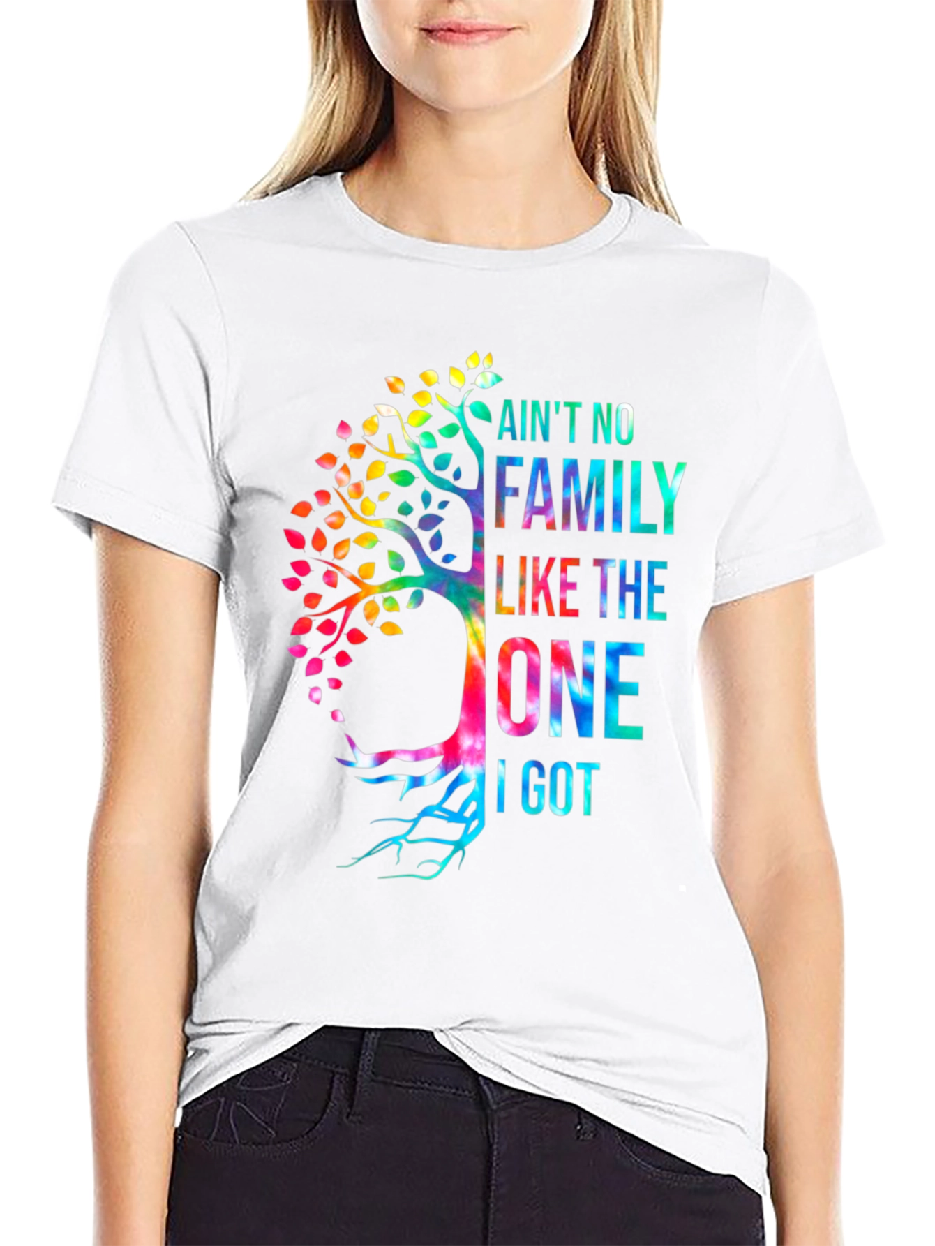 Family Tree Tie Dye Graphic T-Shirt