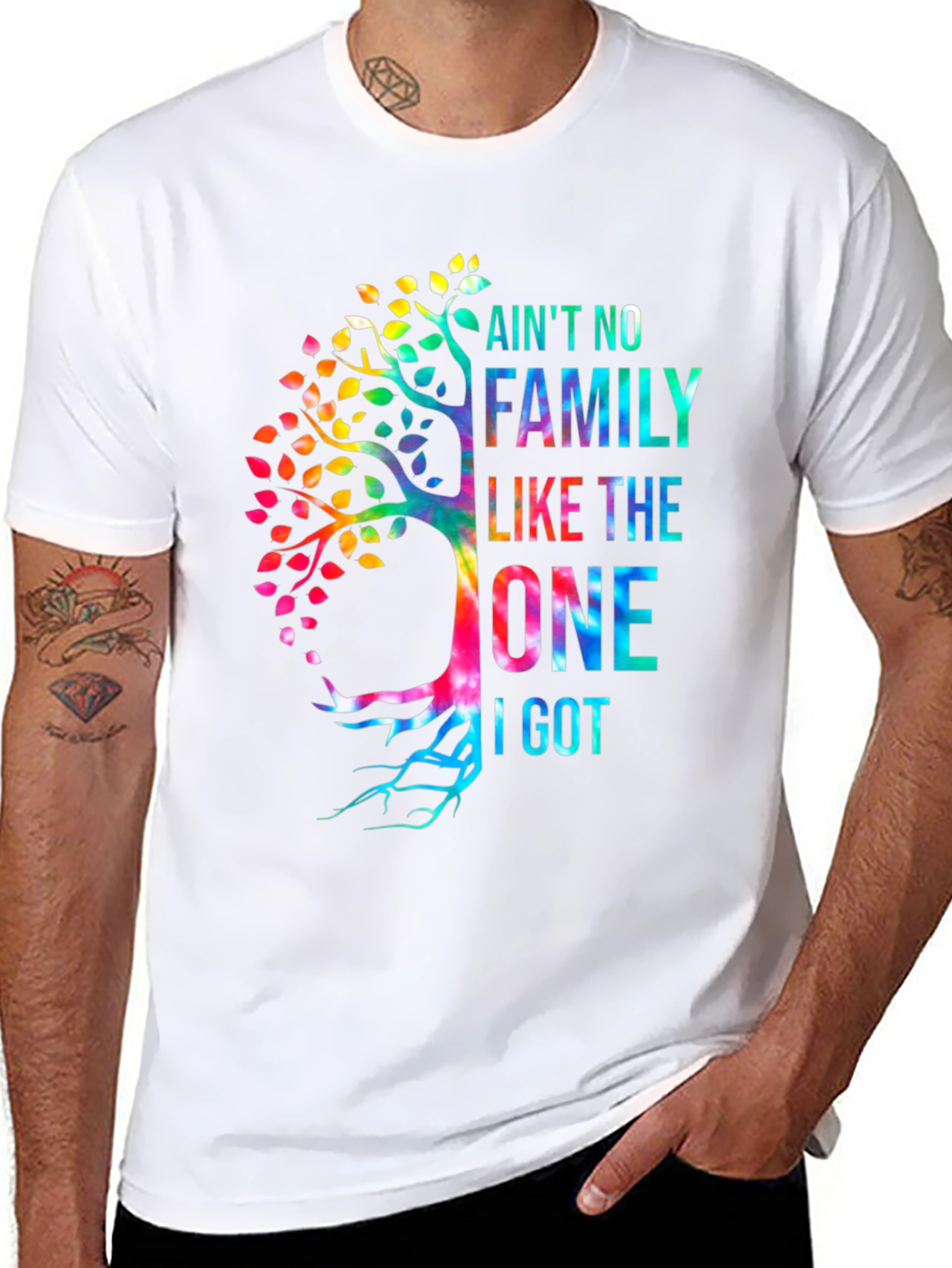 Family Tree Tie Dye Graphic T-Shirt
