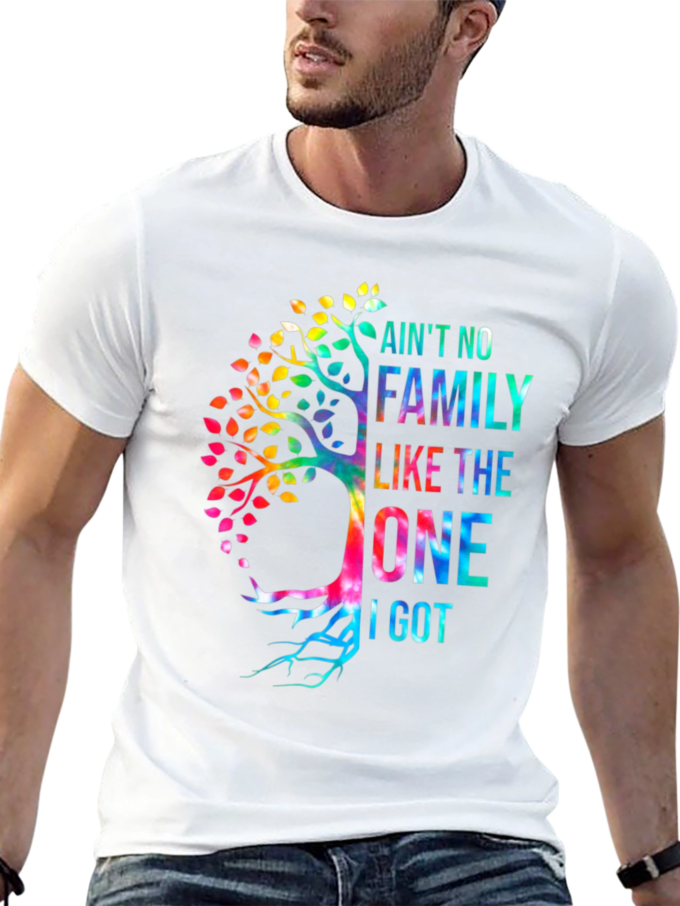 Family Tree Tie Dye Graphic T-Shirt