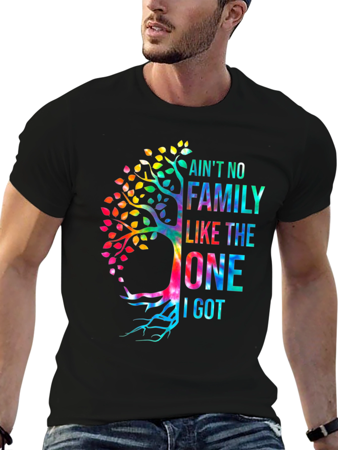 Family Tree Tie Dye Graphic T-Shirt