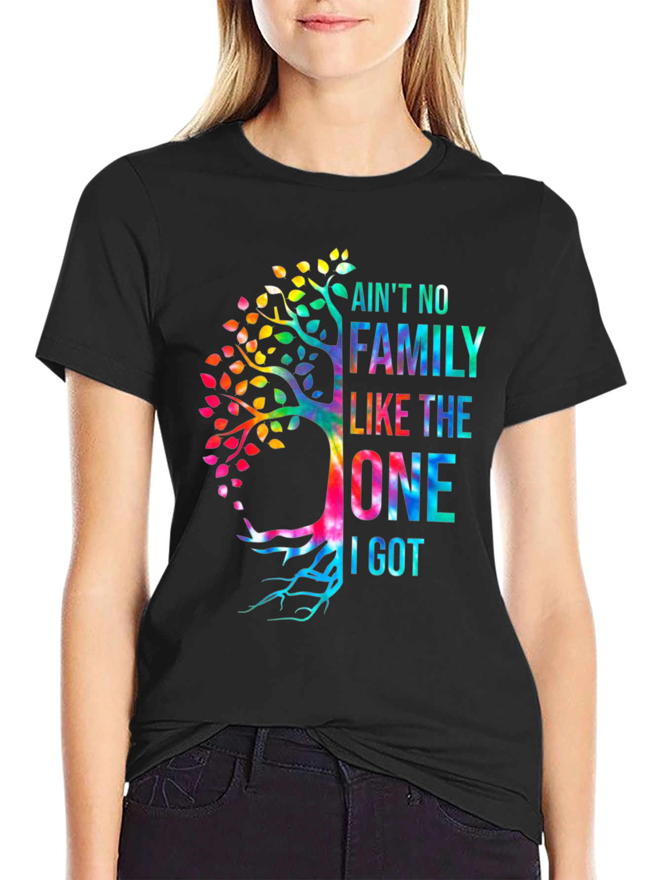 Family Tree Tie Dye Graphic T-Shirt