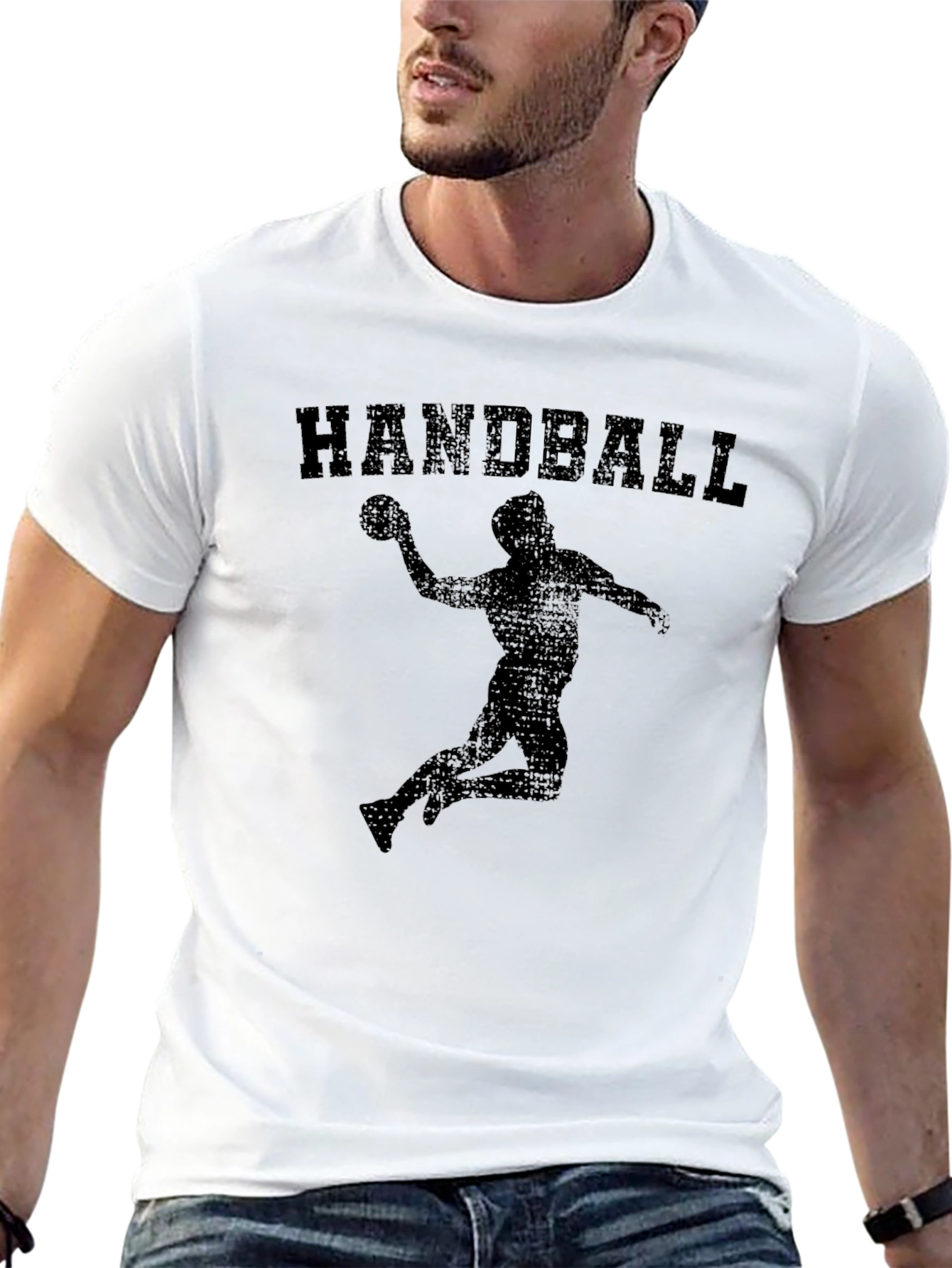 Handball Player Black T-Shirt