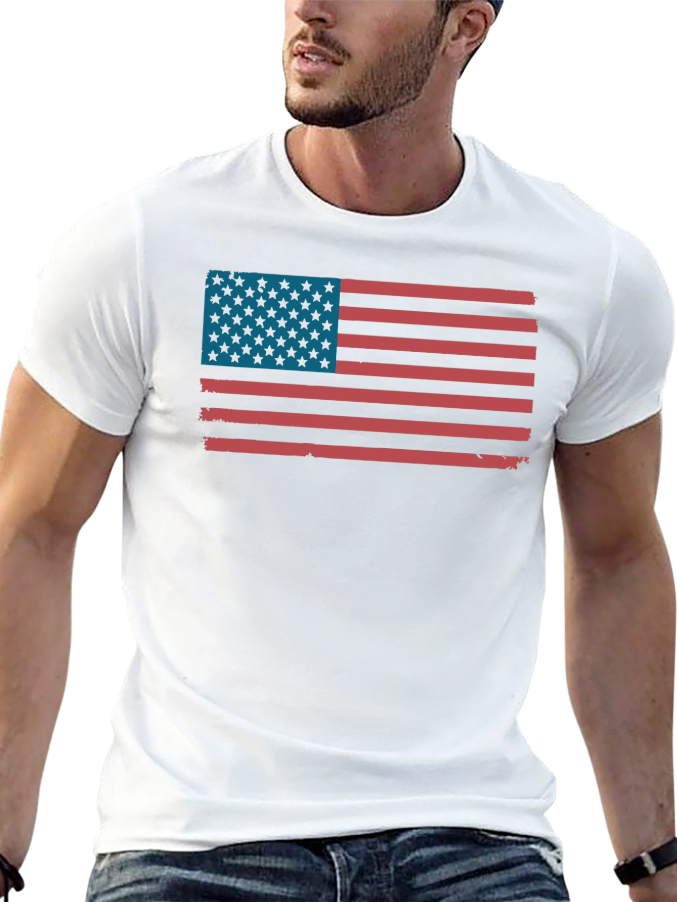 American Flag Graphic Tee