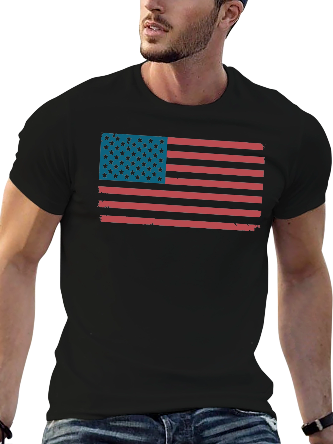 American Flag Graphic Tee