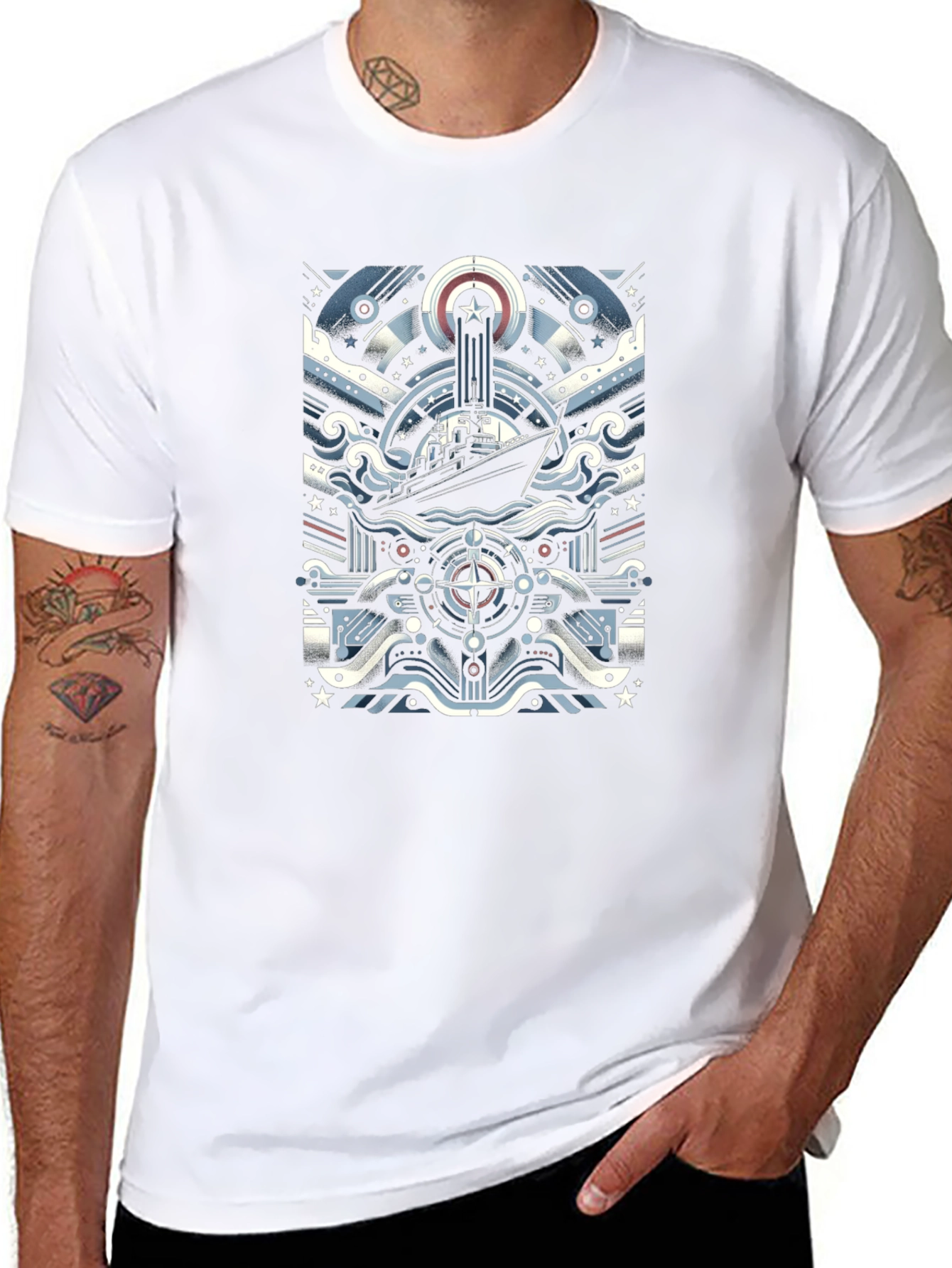 Nautical Ship Graphic T-Shirt