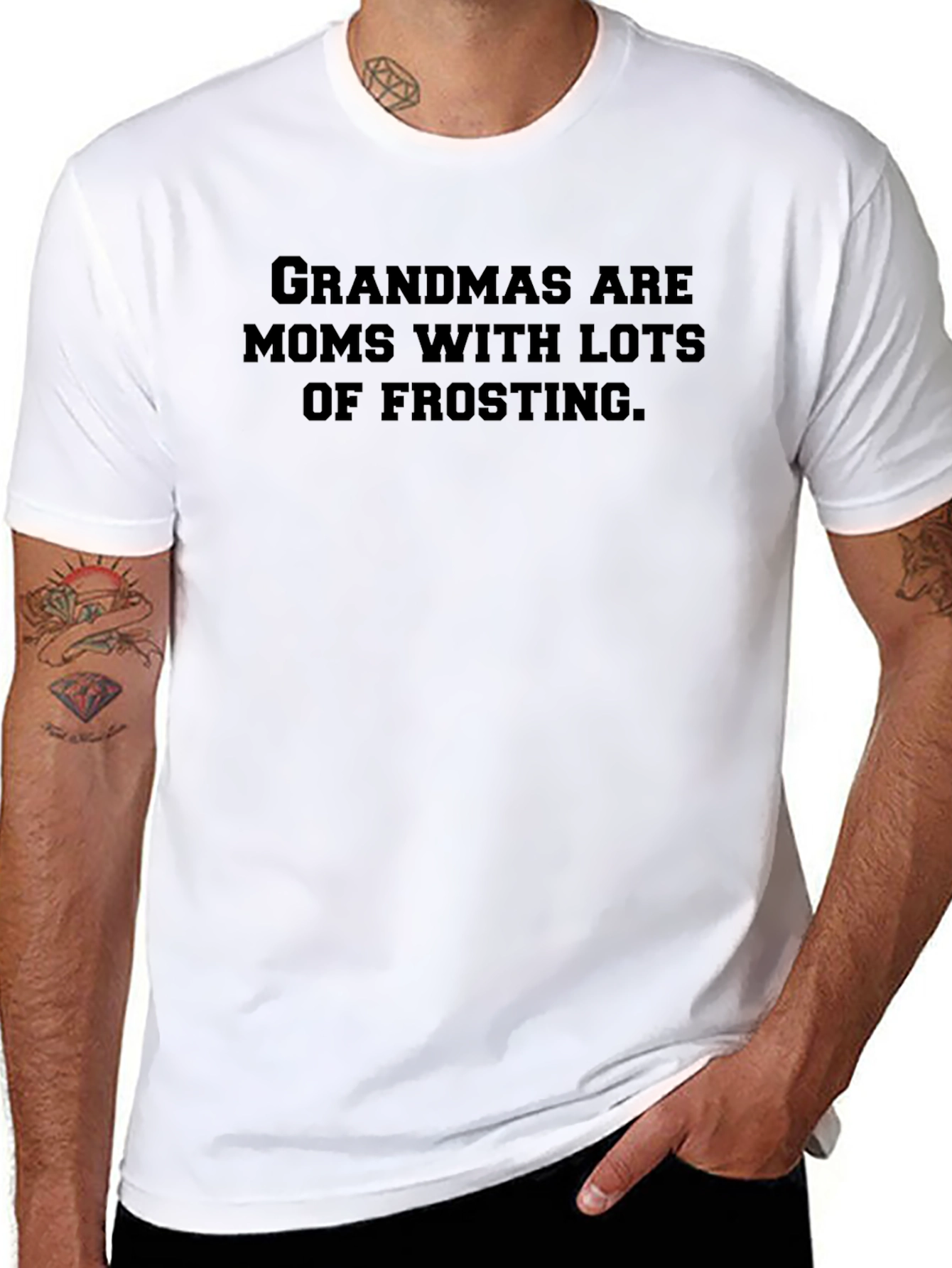 Grandmas are Moms With Lots of Frosting Black T-Shirt