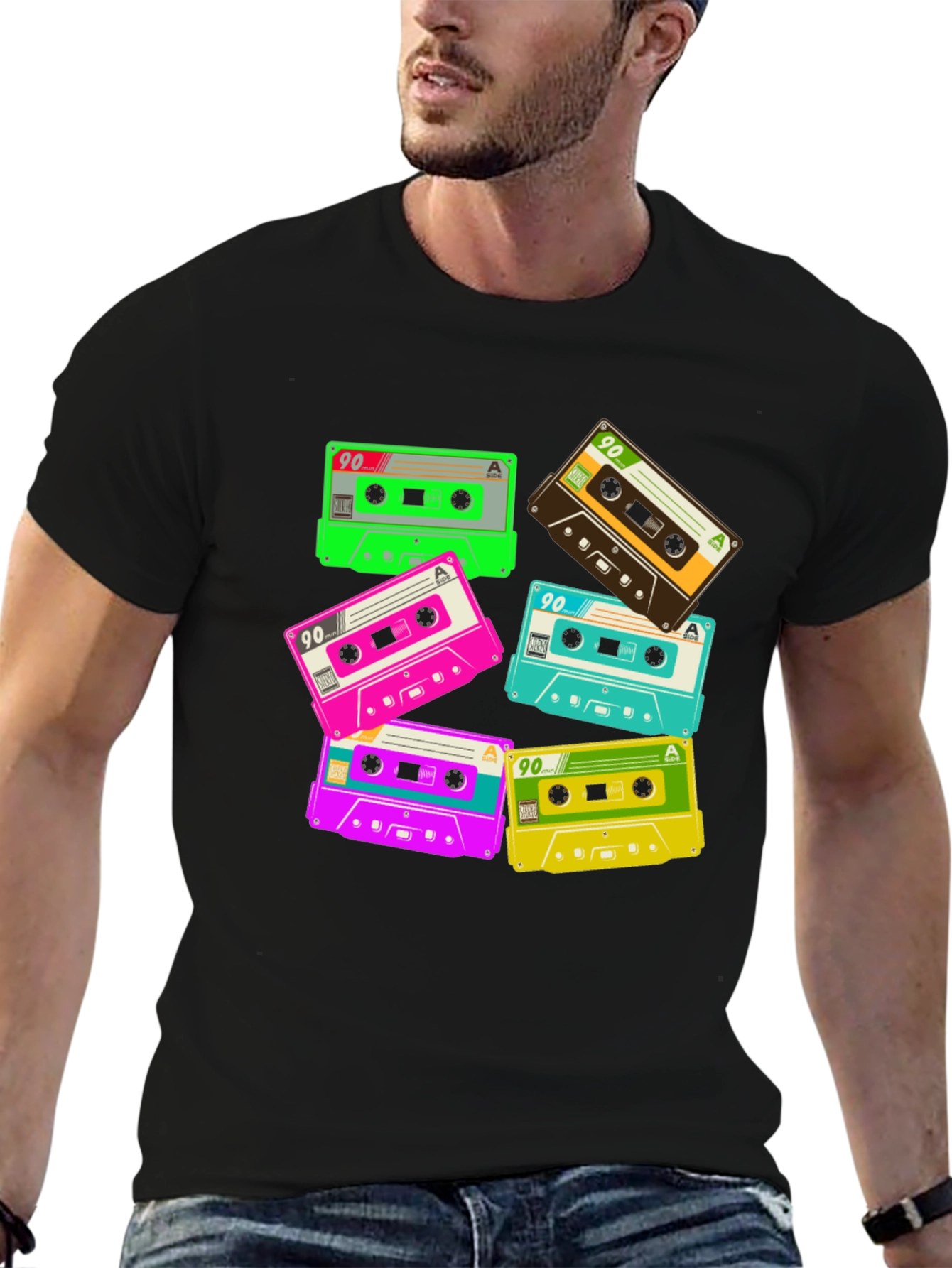 Retro 90s Cassette Tape Graphic T-Shirt