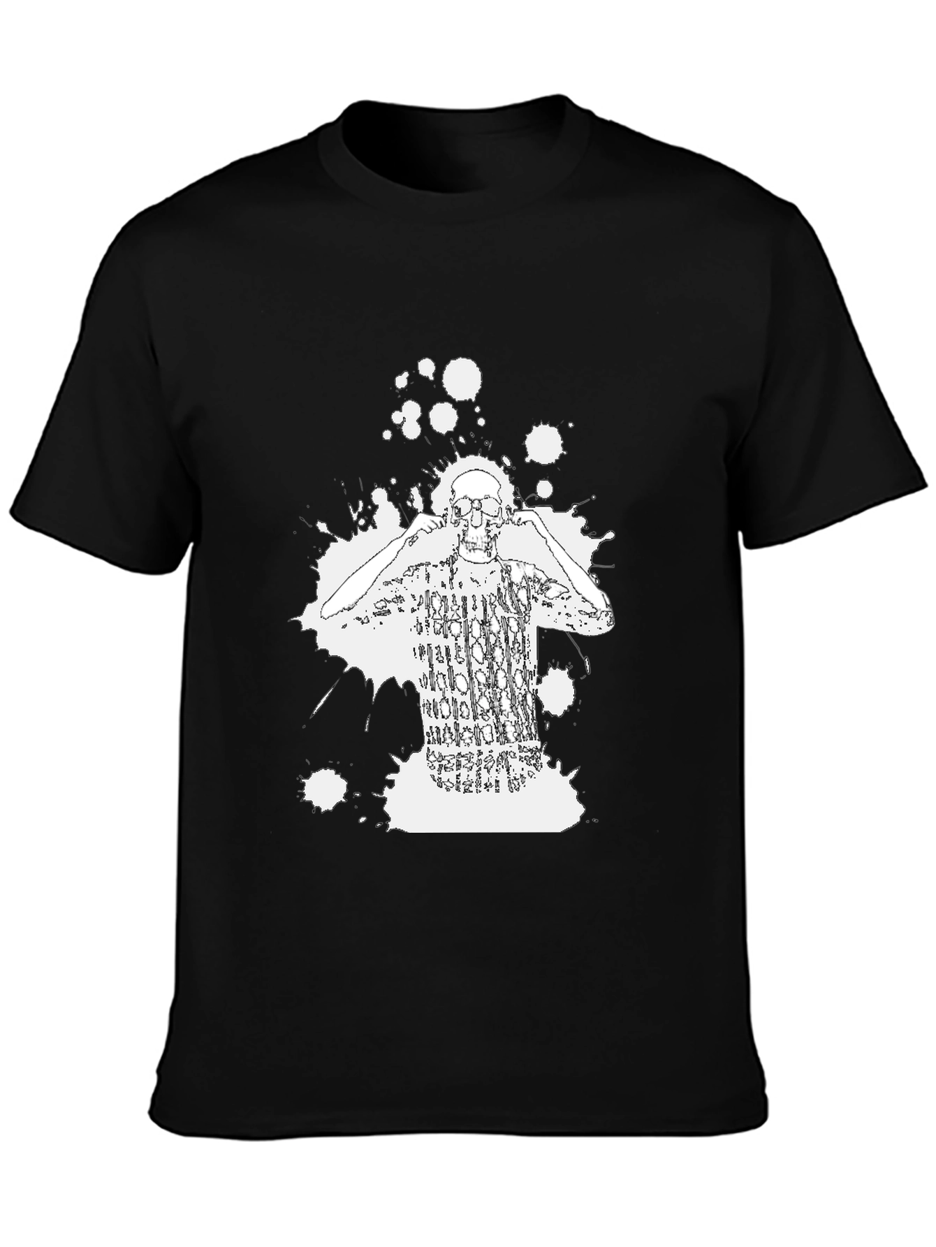 Skeleton DJ Black Graphic Tee