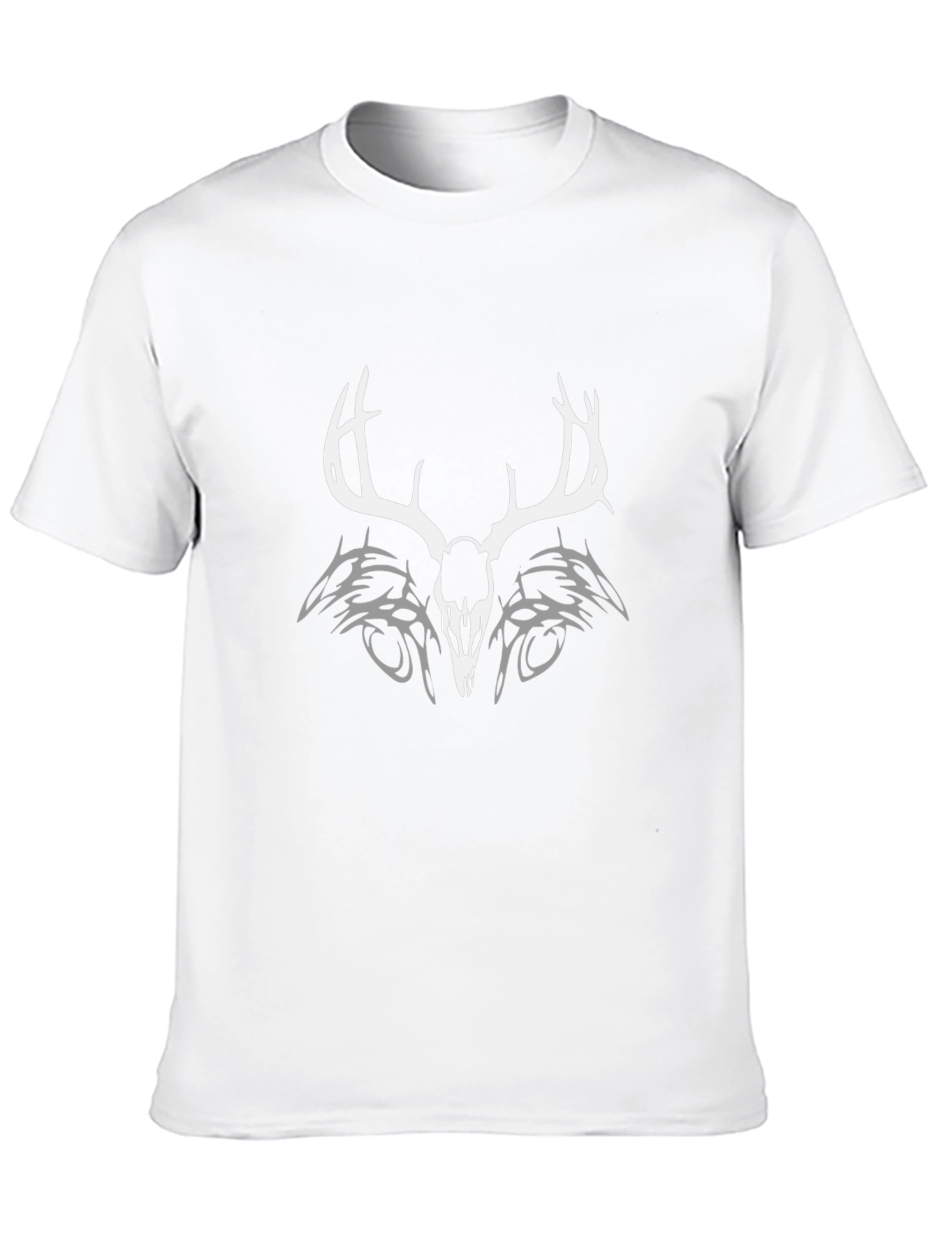 Deer Skull Tribal Graphic Tee - Black