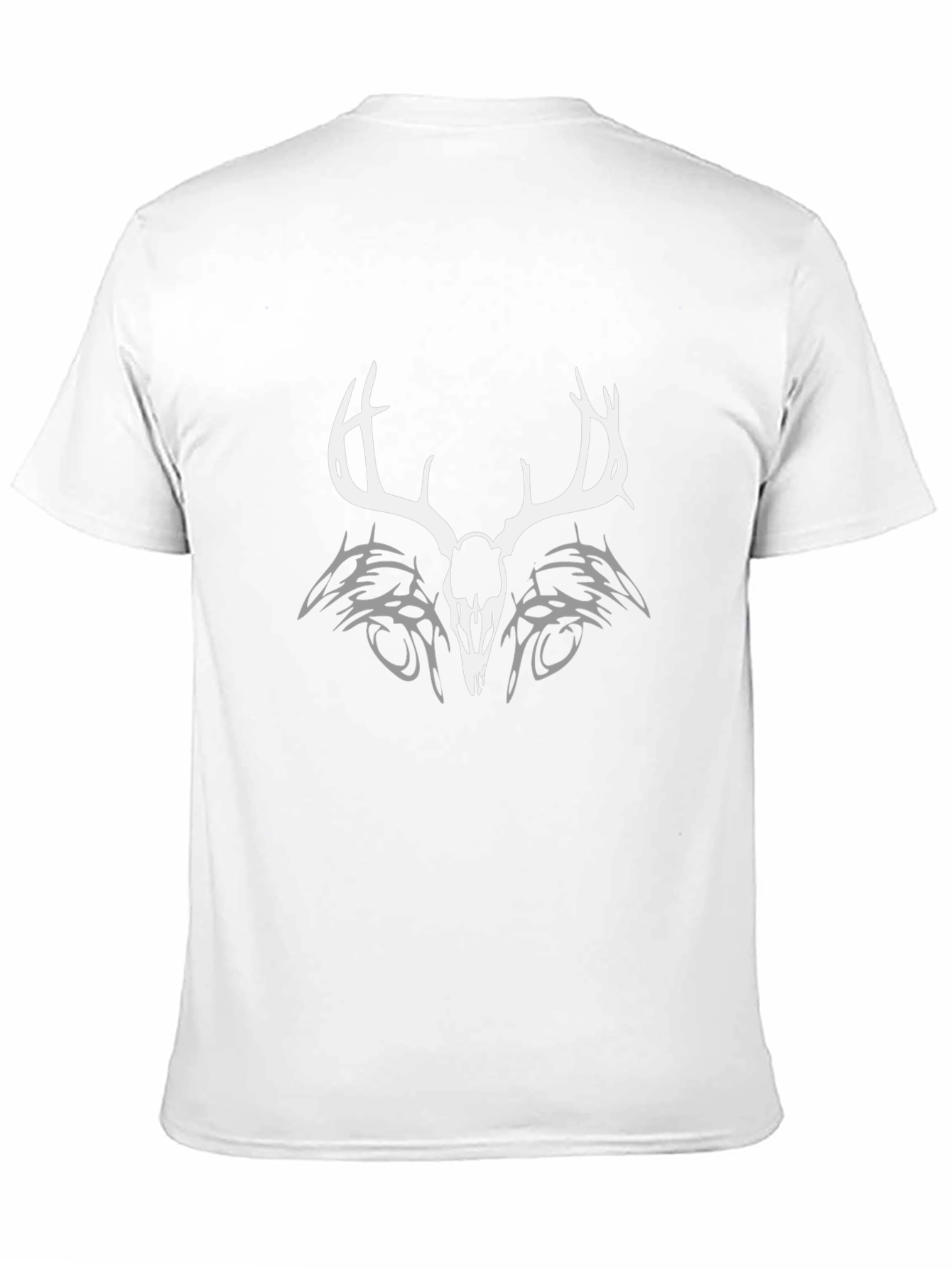 Deer Skull Tribal Graphic Tee - Black