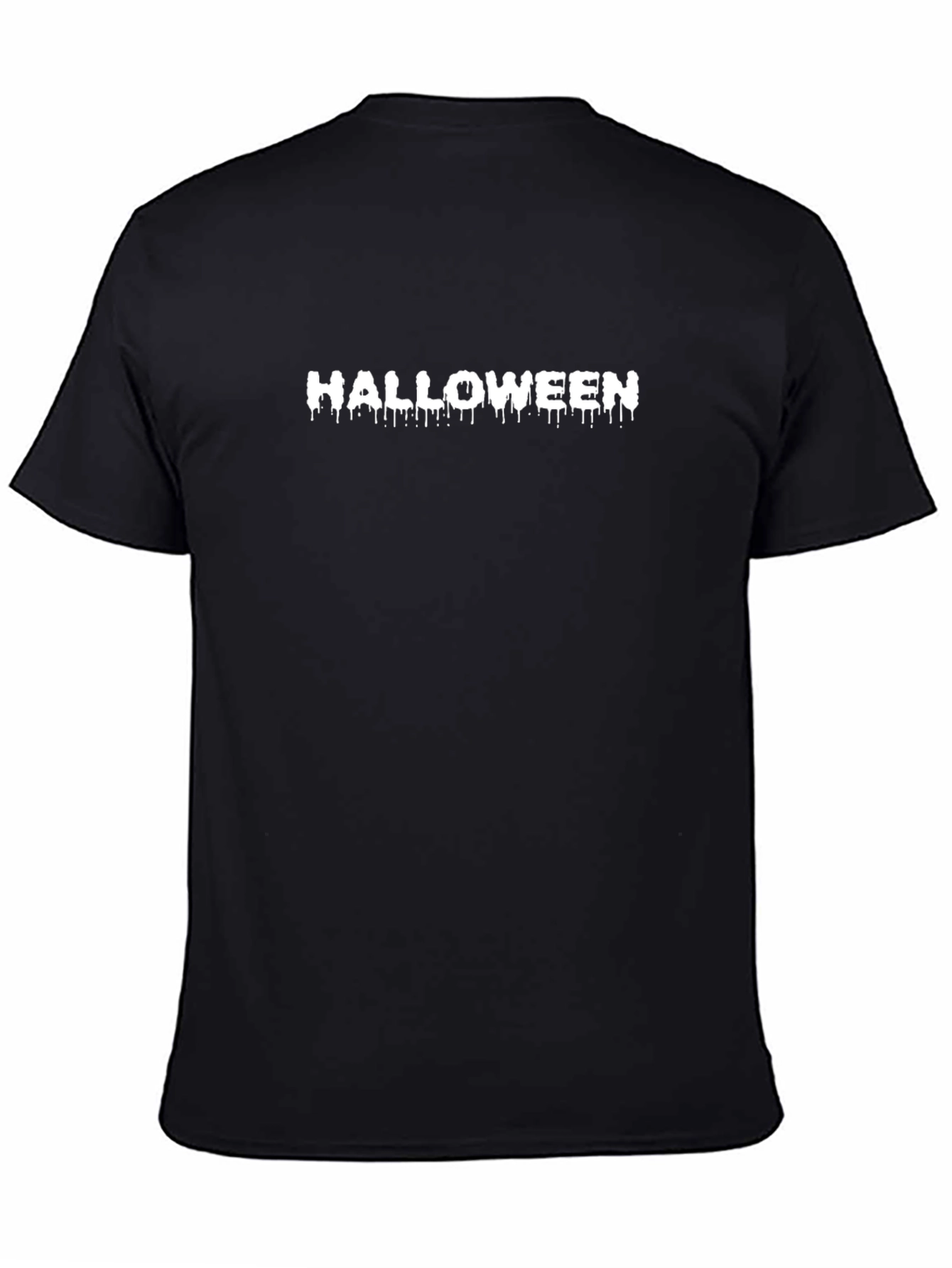 Halloween Drip Text Graphic Black T-Shirt