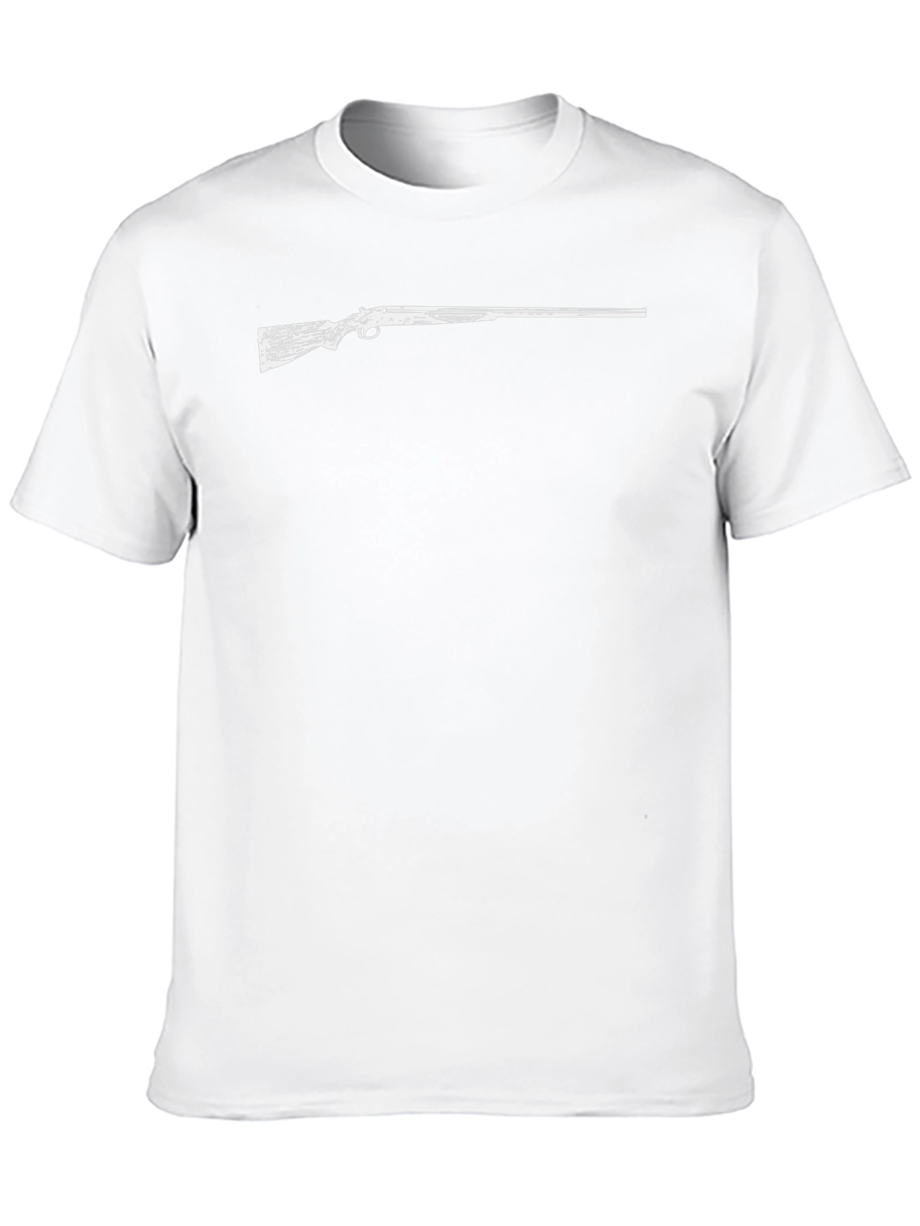 Gun Graphic Black T-Shirt - Mens Crew Neck Tee