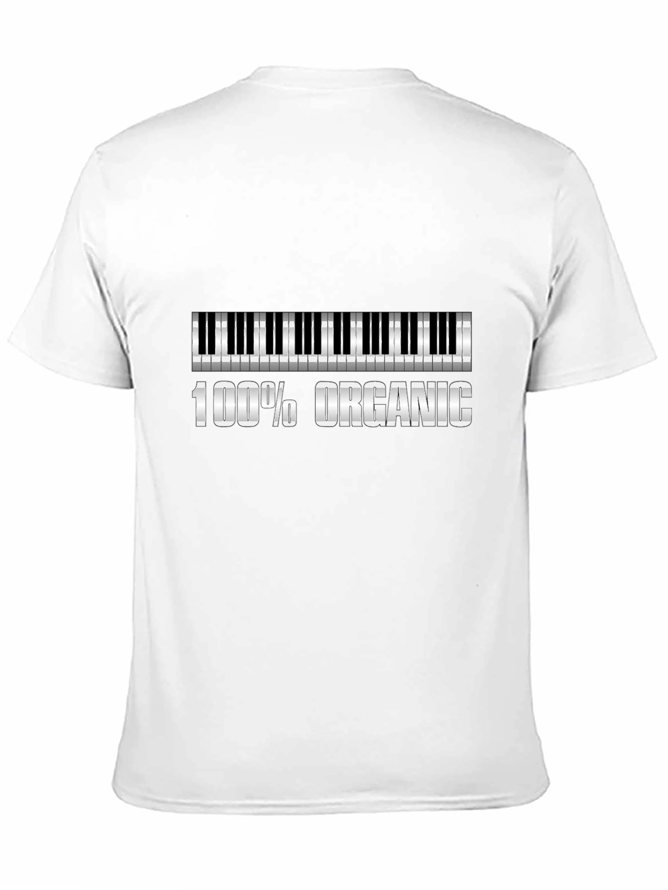 100% Organic Piano Keys Graphic T-Shirt