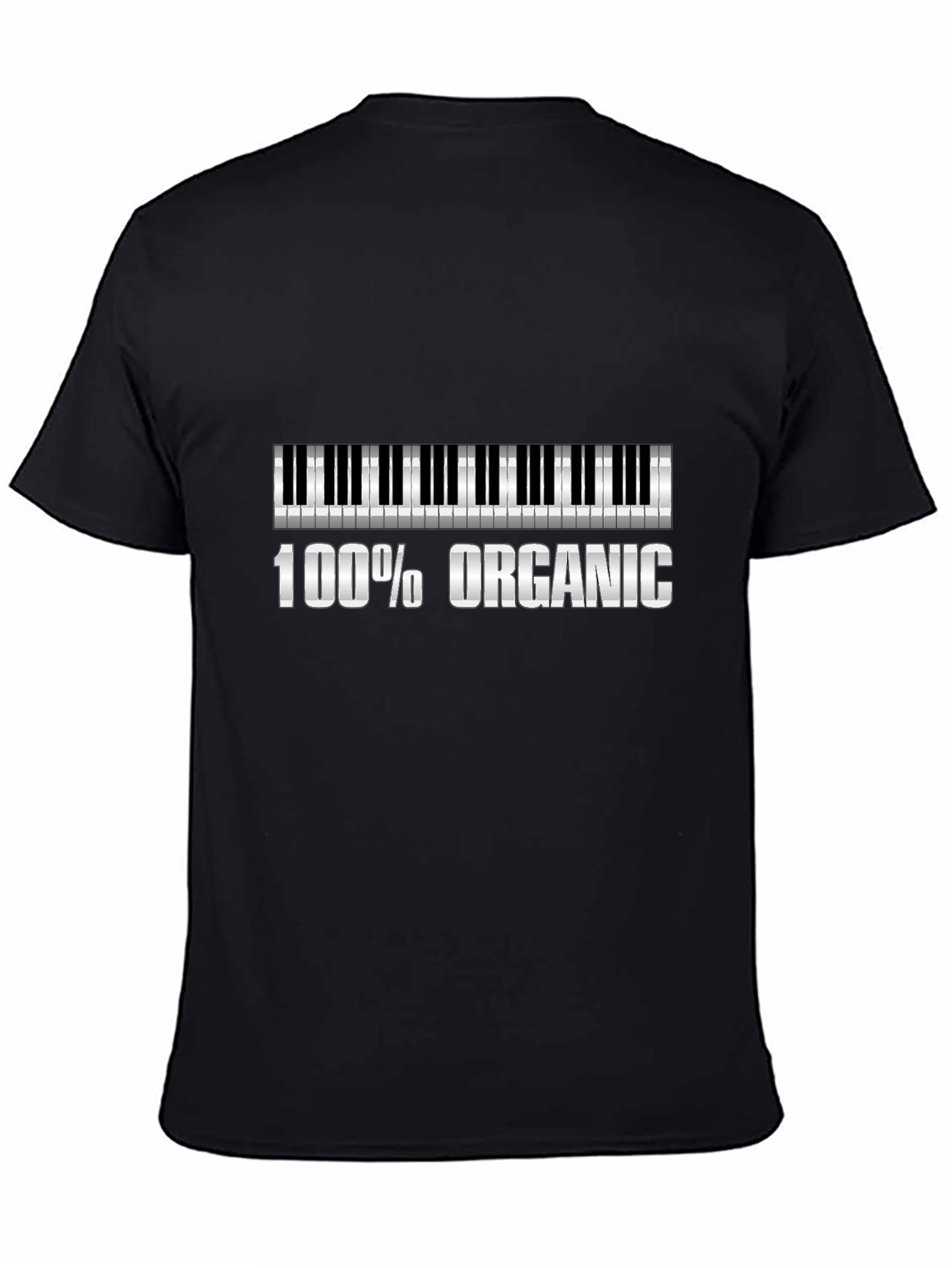 100% Organic Piano Keys Graphic T-Shirt