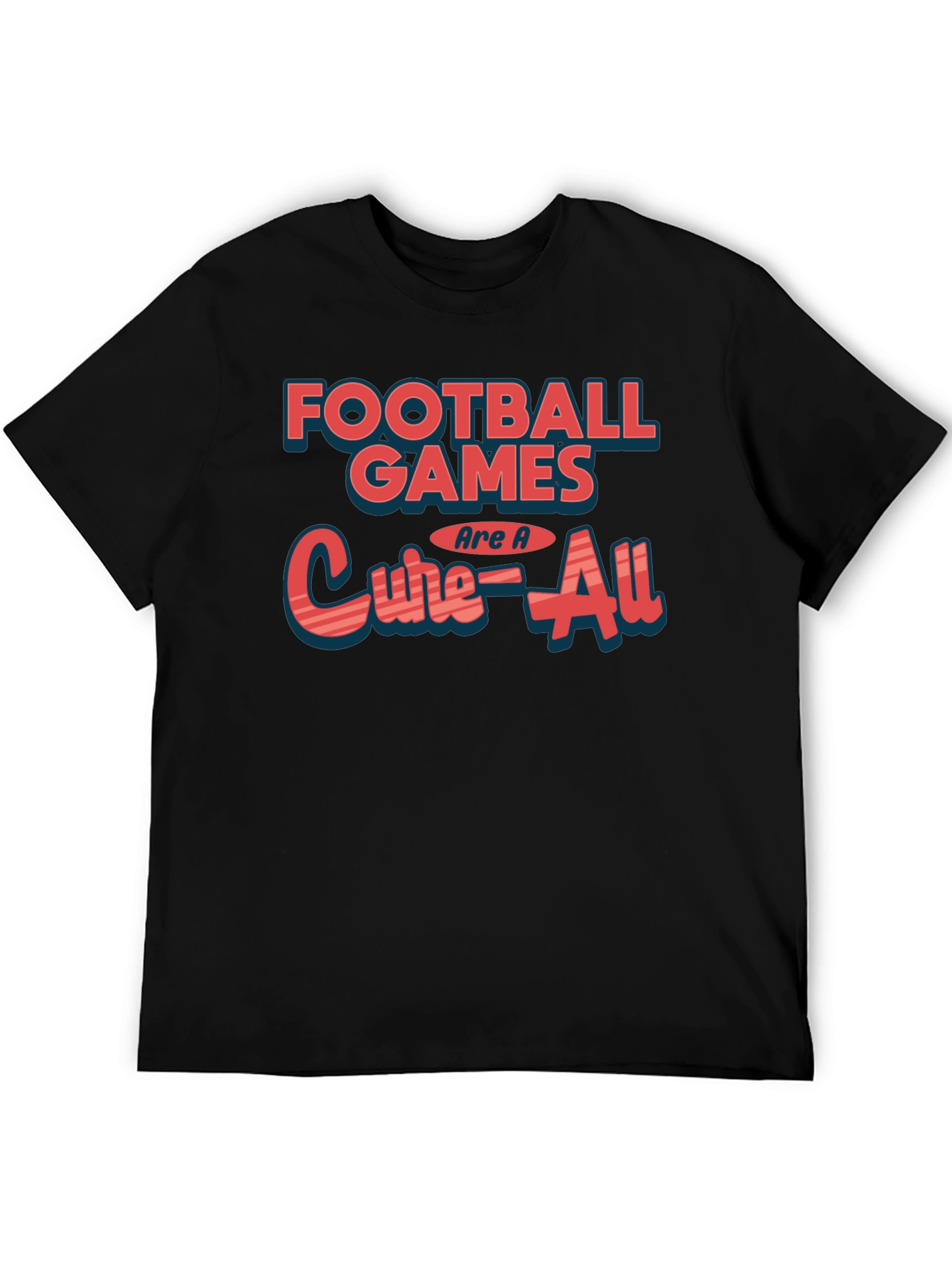 Football Games Cure-All Black Graphic Tee