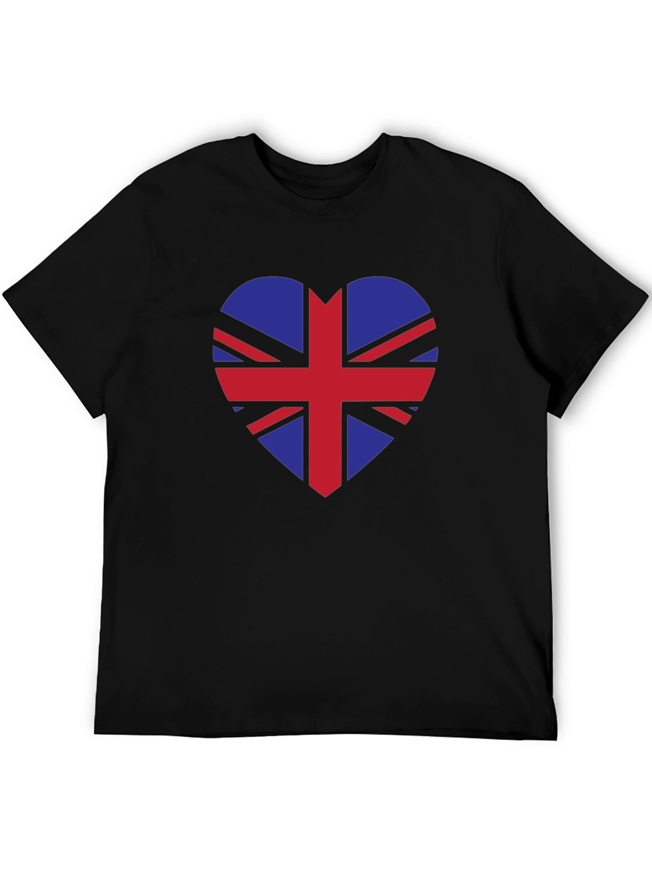 British Flag Heart Graphic Tee - Union Jack Love