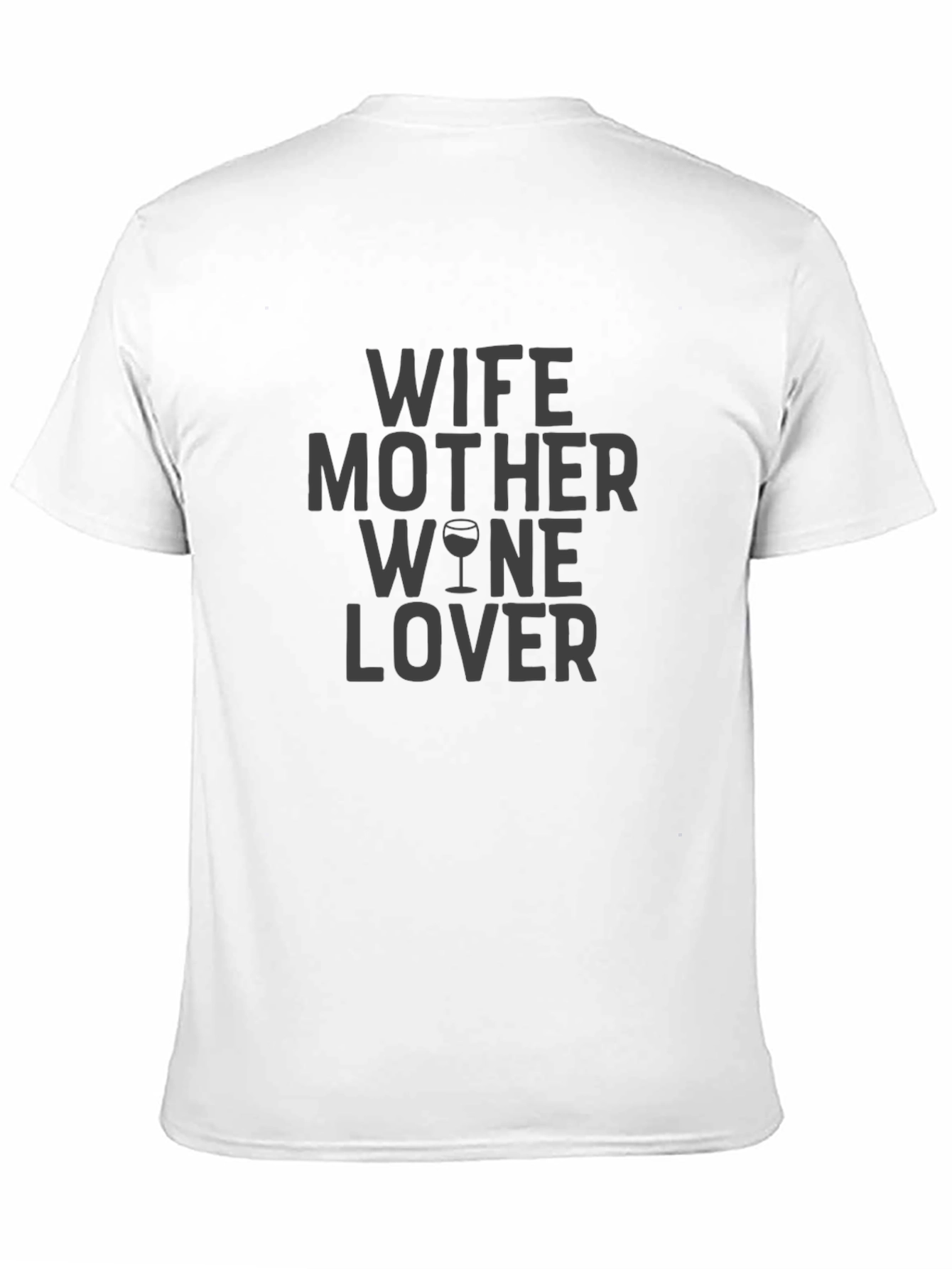 Wife Mother Wine Lover Graphic Tee - Black