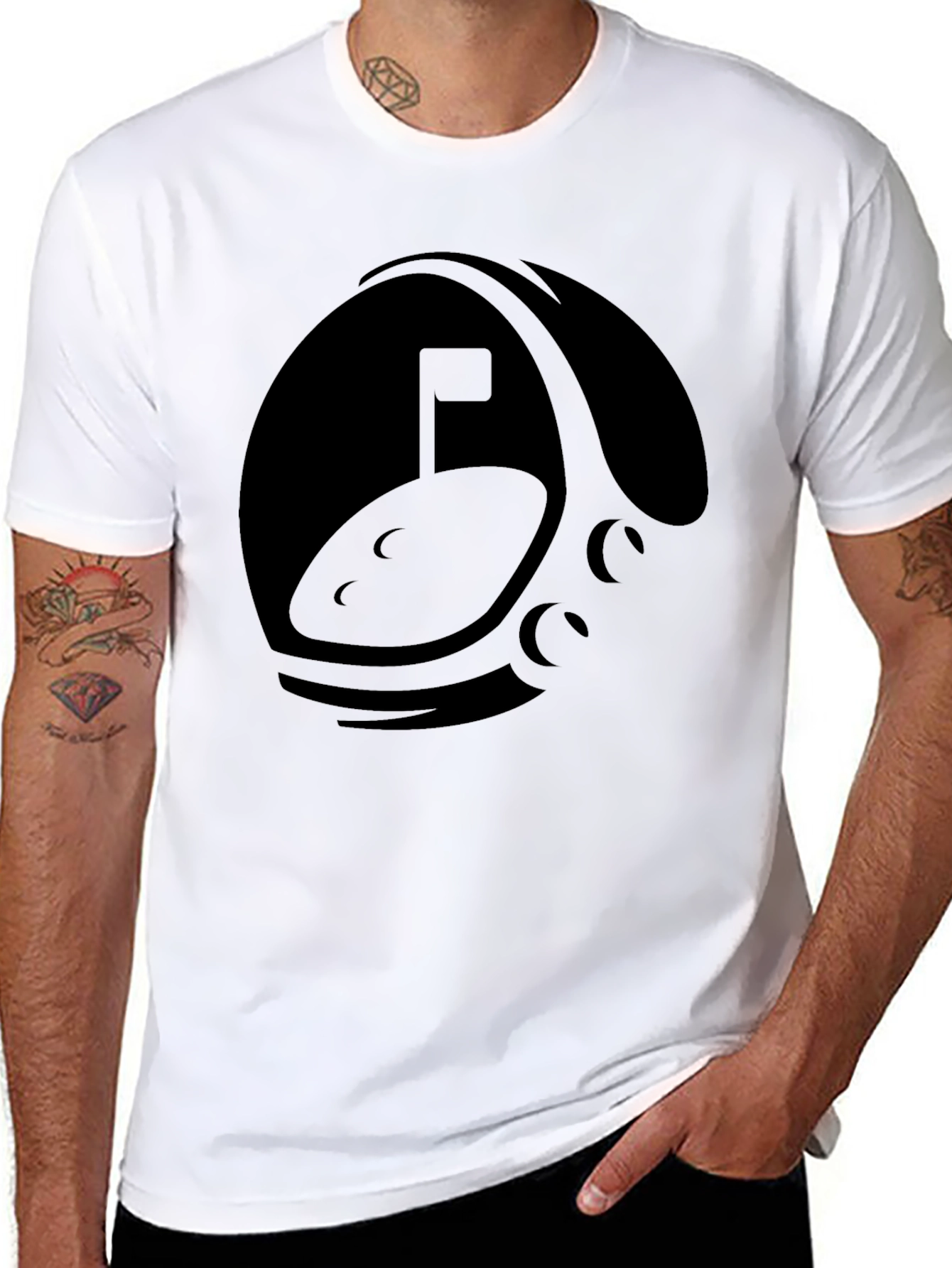 Lunar Golf T-Shirt - Black Graphic Tee