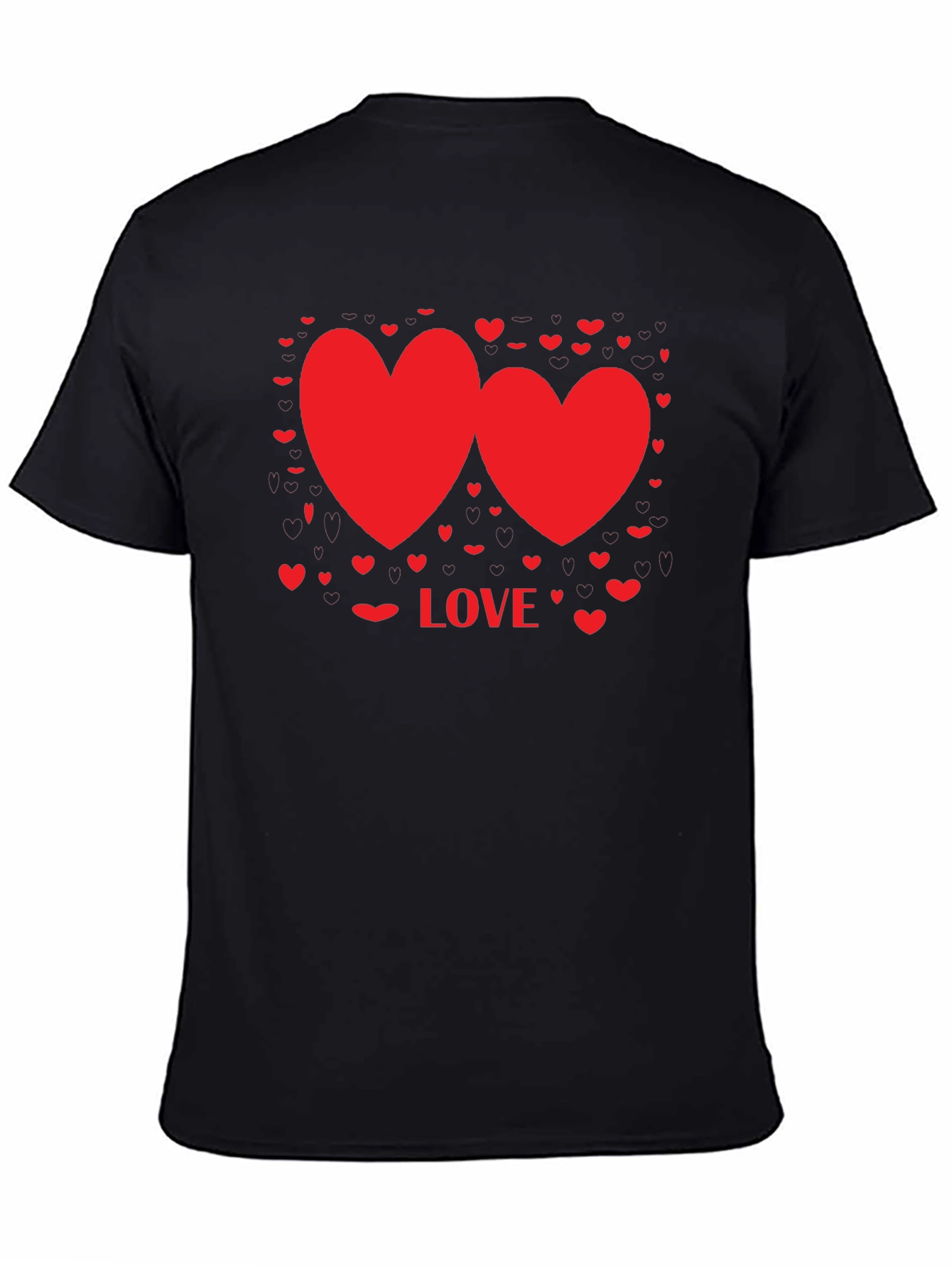 Love Hearts Graphic Tee - Valentines Day Shirt