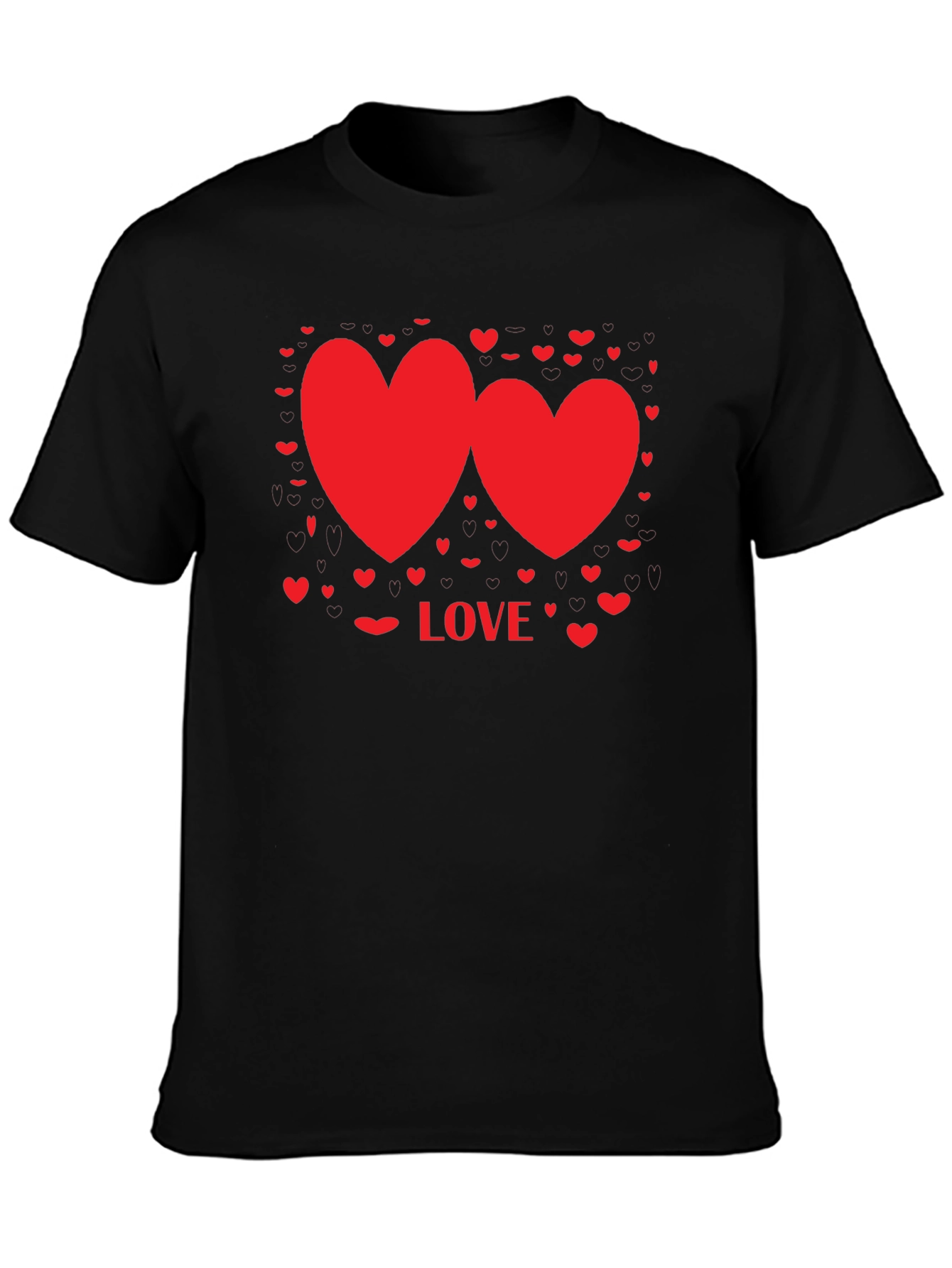 Love Hearts Graphic Tee - Valentines Day Shirt