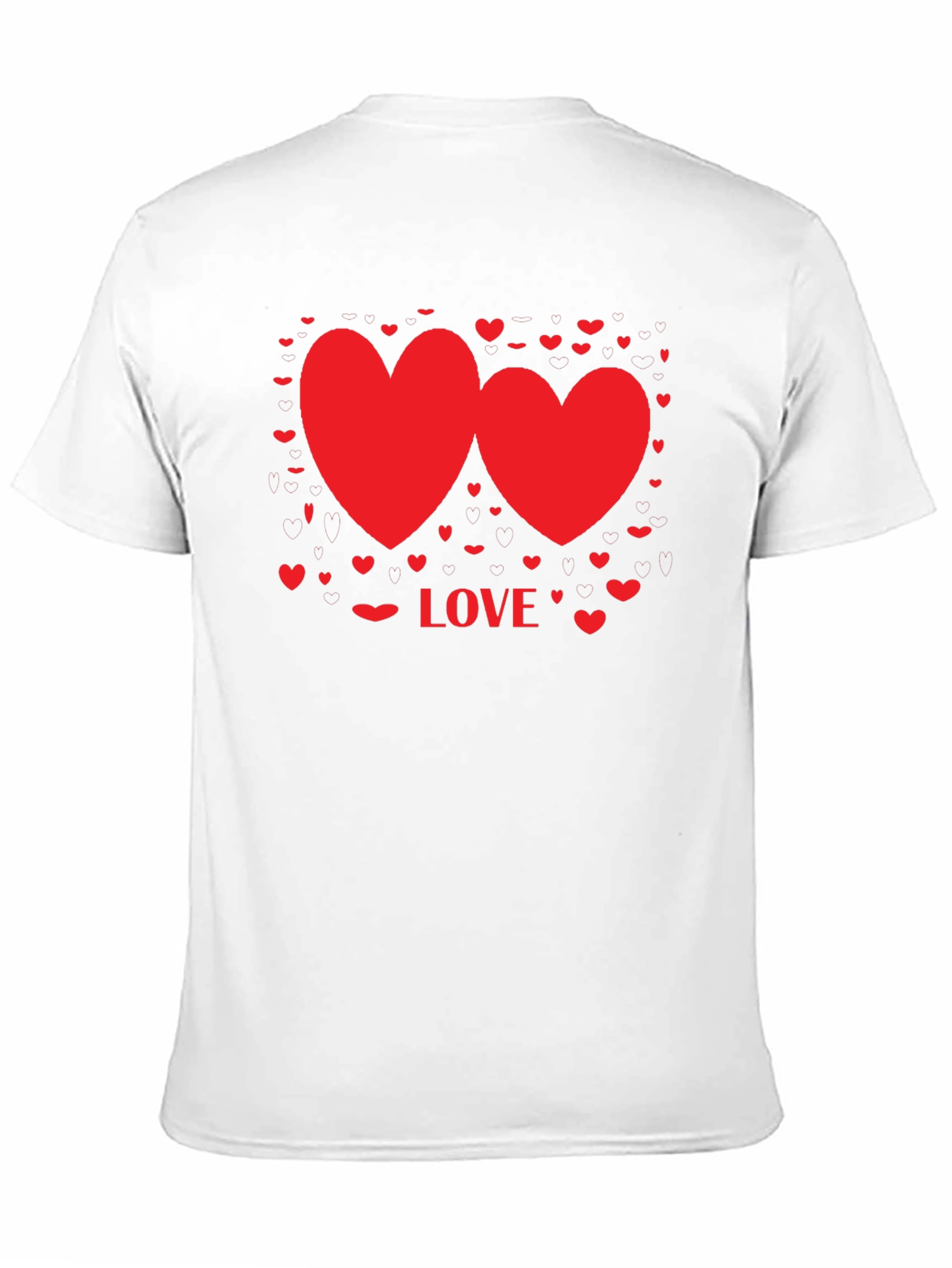 Love Hearts Graphic Tee - Valentines Day Shirt