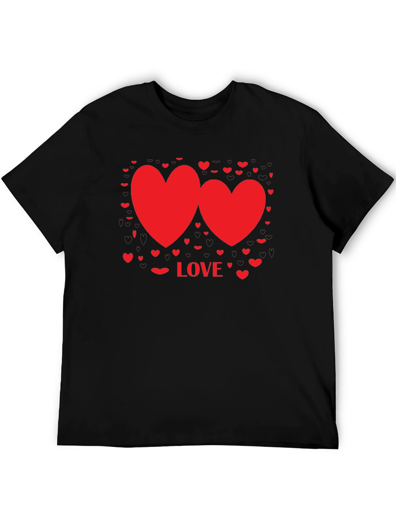 Love Hearts Graphic Tee - Valentines Day Shirt