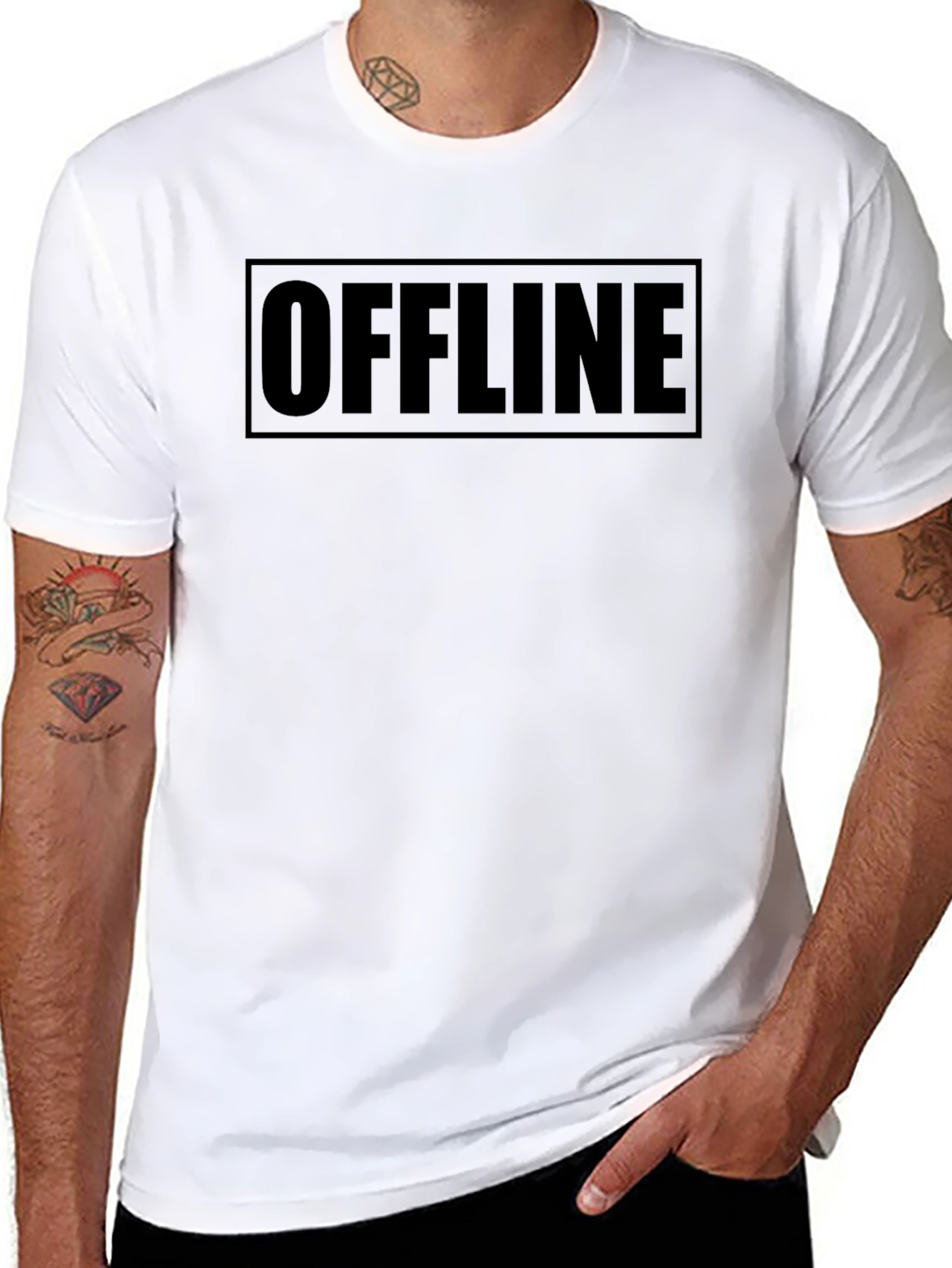 Offline Black Graphic T-Shirt - Relax & Unplug