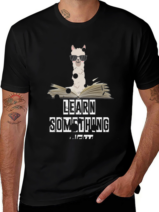 Learn Something New Llama Graphic Tee