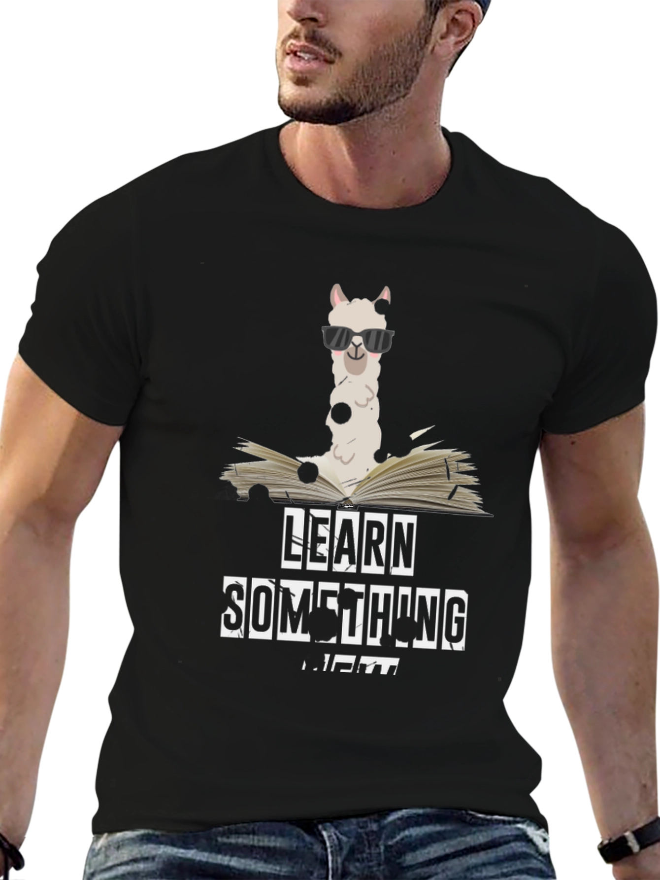 Learn Something New Llama Graphic Tee