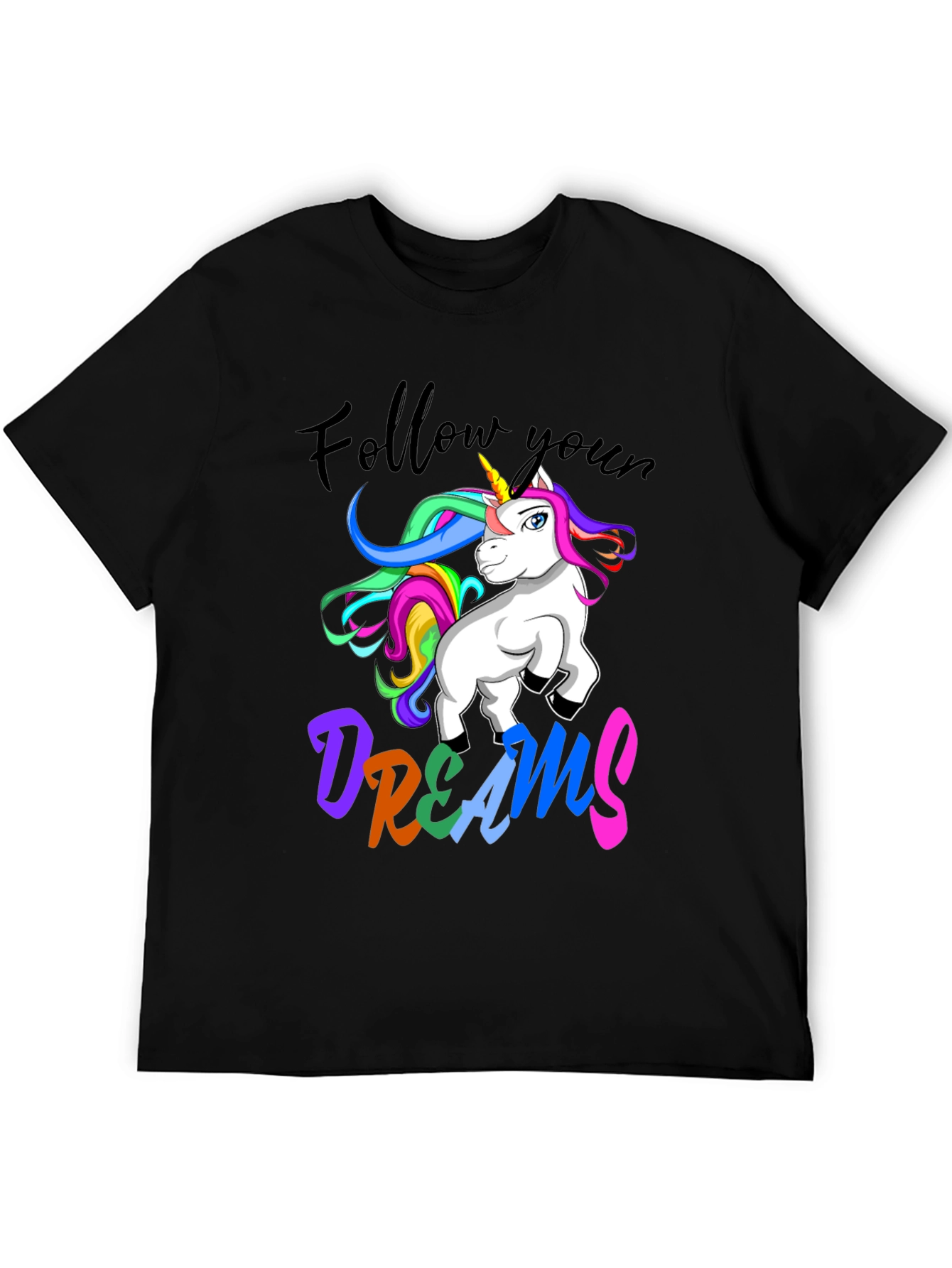 Unicorn Dreams Black T-Shirt