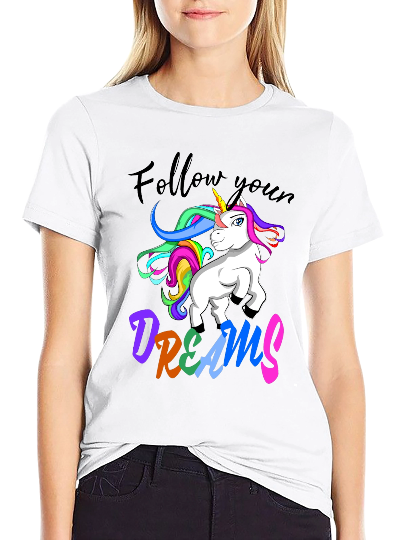 Unicorn Dreams Black T-Shirt