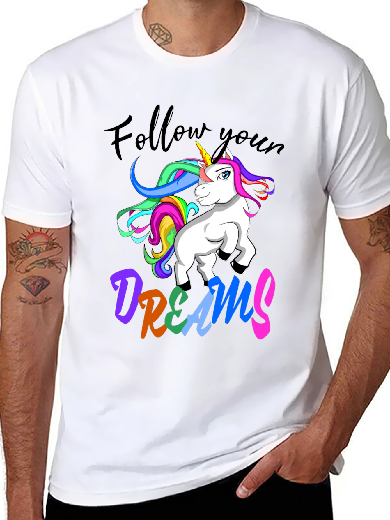 Unicorn Dreams Black T-Shirt