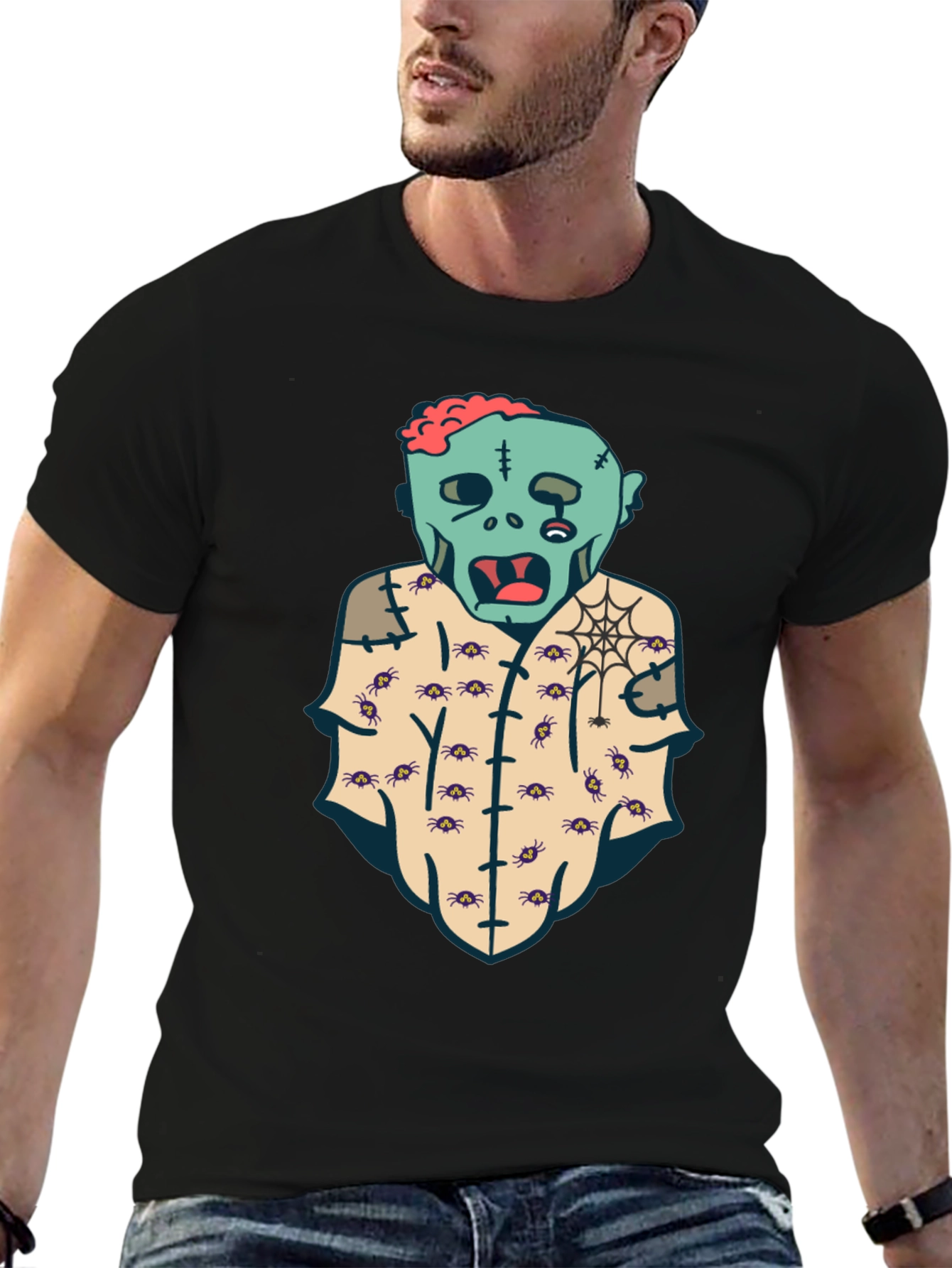 Zombie Halloween Graphic T-Shirt - Spooky Style