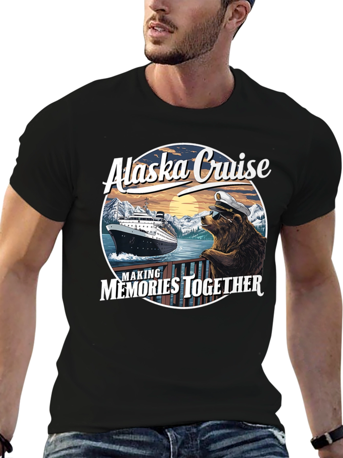 Alaska Cruise Bear Captain T-Shirt
