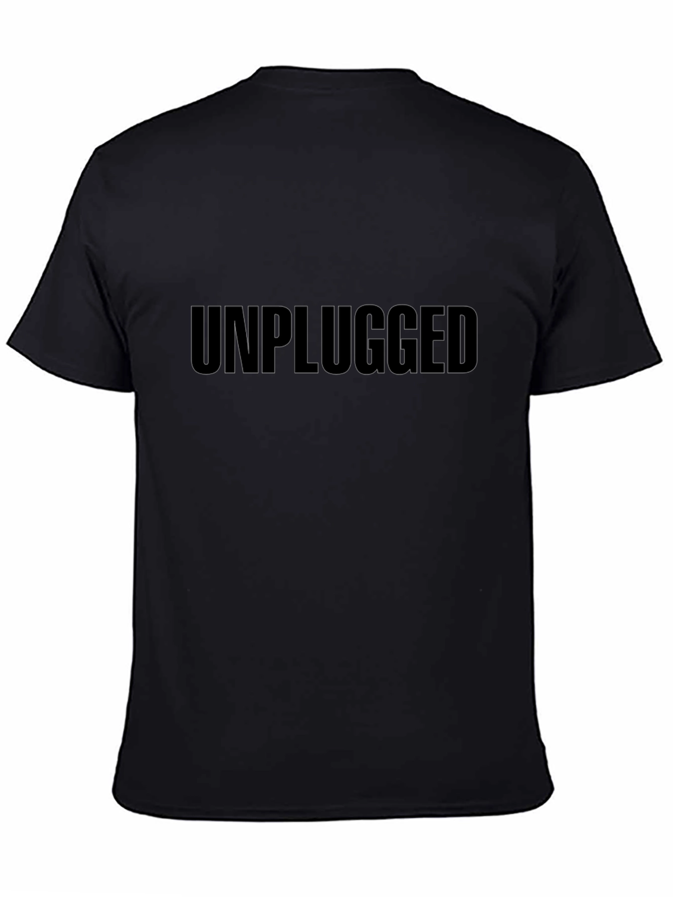 Unplugged Black Graphic Tee