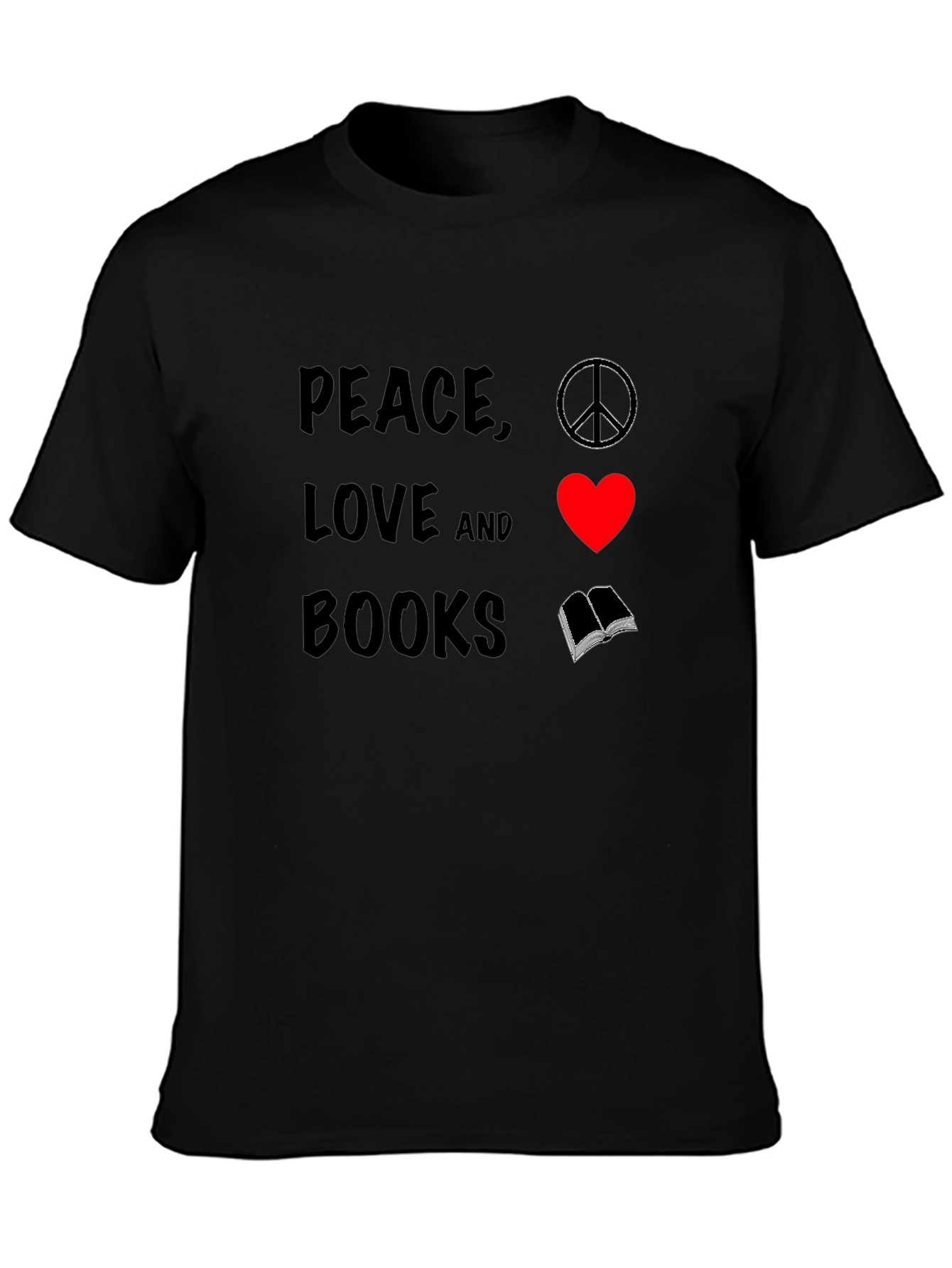 Peace Love and Books T-Shirt