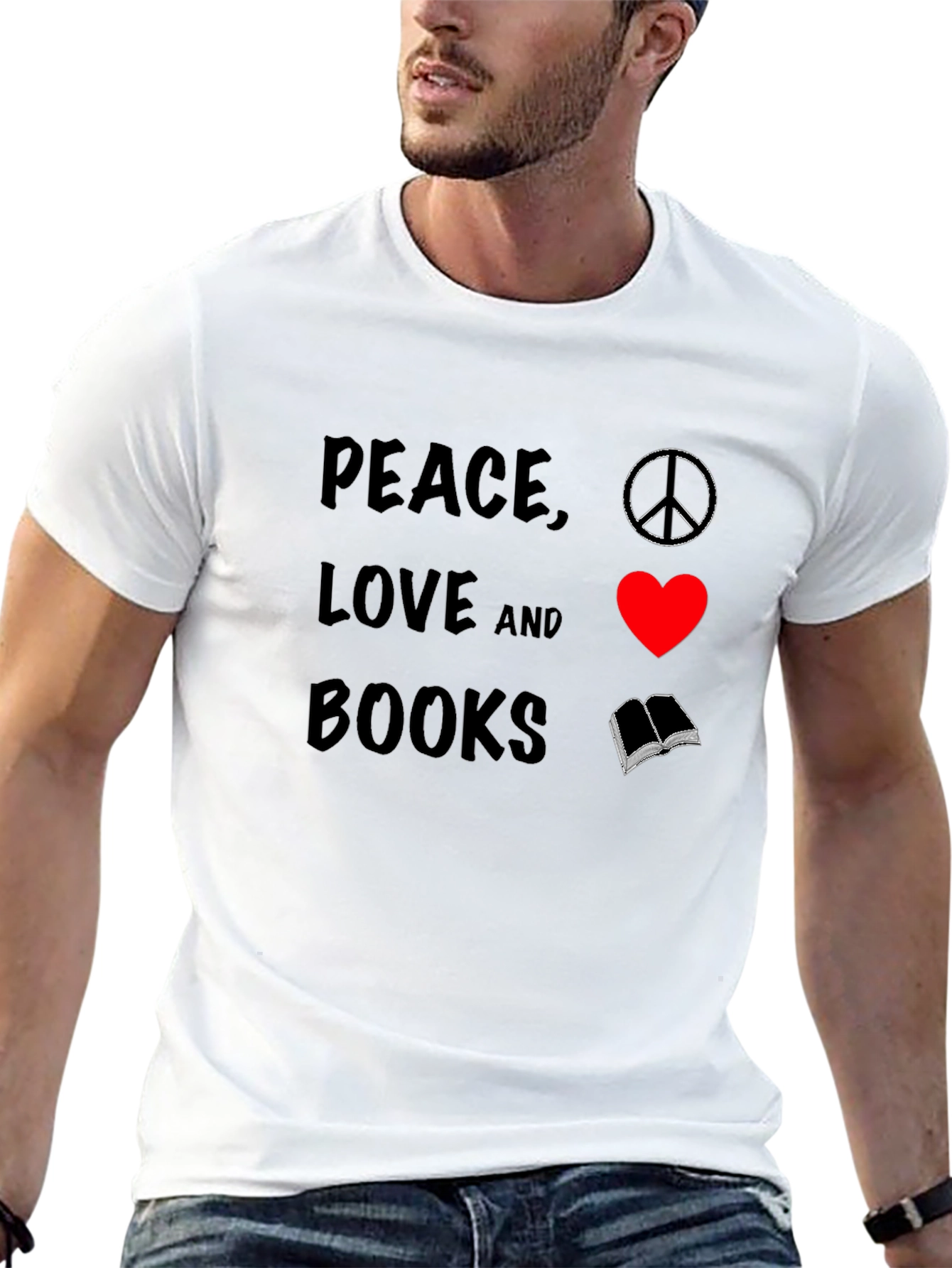 Peace Love and Books T-Shirt