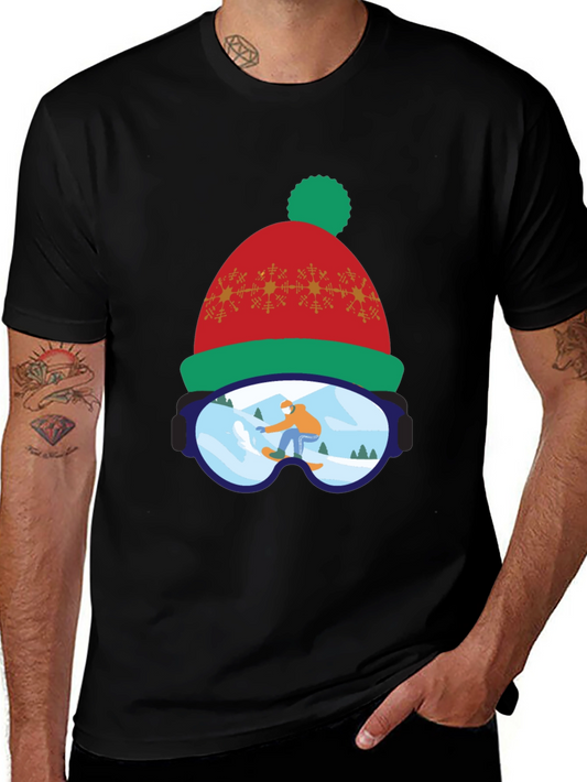 Holiday Ski Hat Goggles T-Shirt