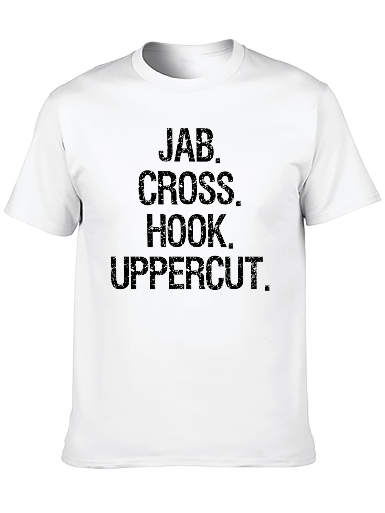 Boxing Jab Cross Hook Uppercut Graphic Tee - Black