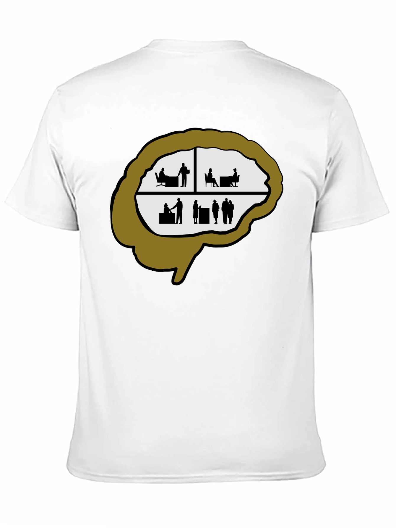 Brain Silhouette Graphic Tee - Unique & Stylish