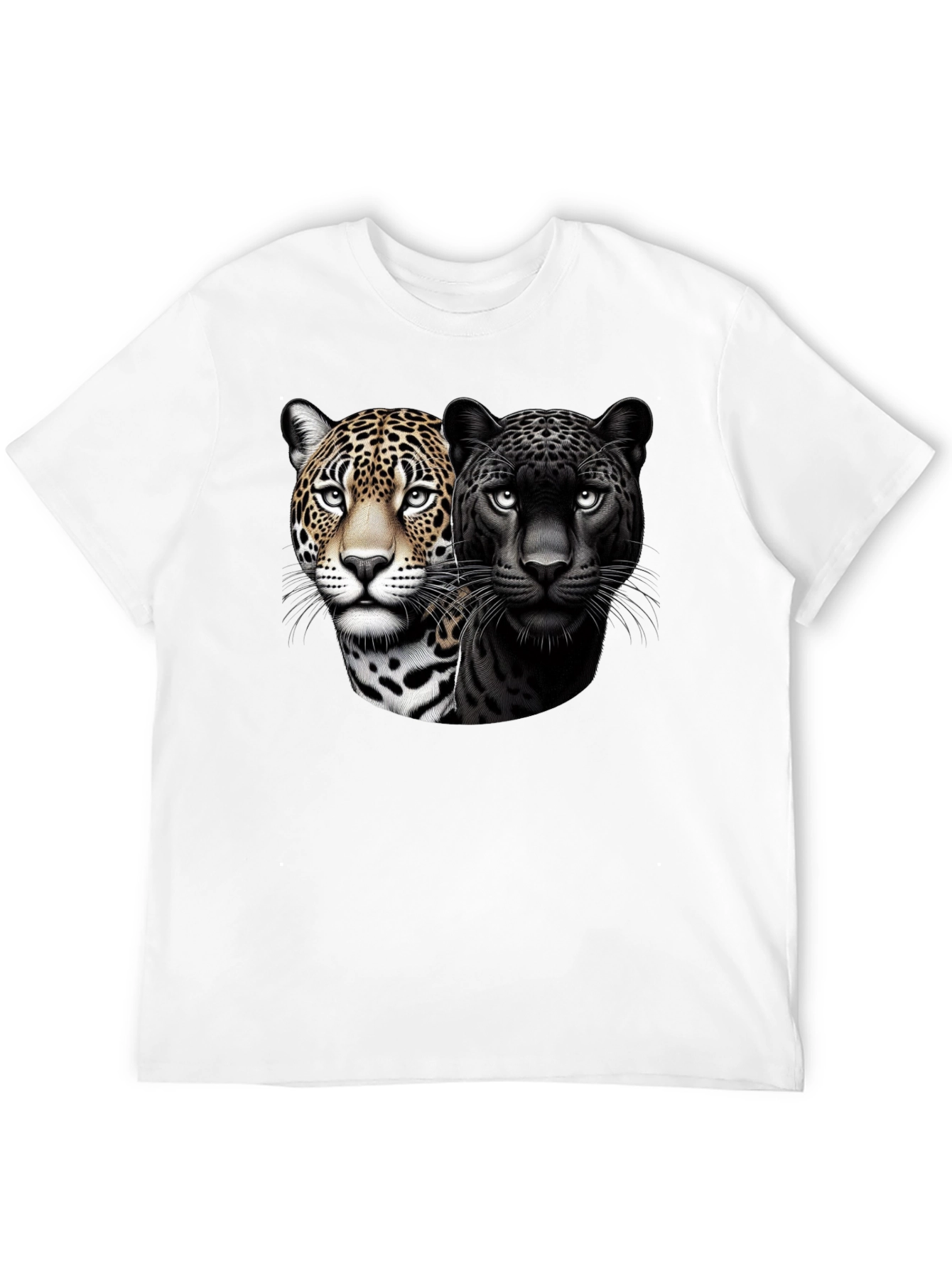Dual Jaguar Graphic Tee - Bold Black T-Shirt